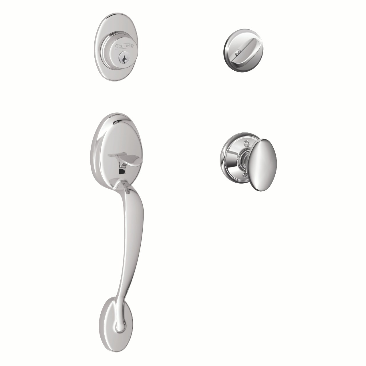 Single Cylinder Handleset and Siena Knob