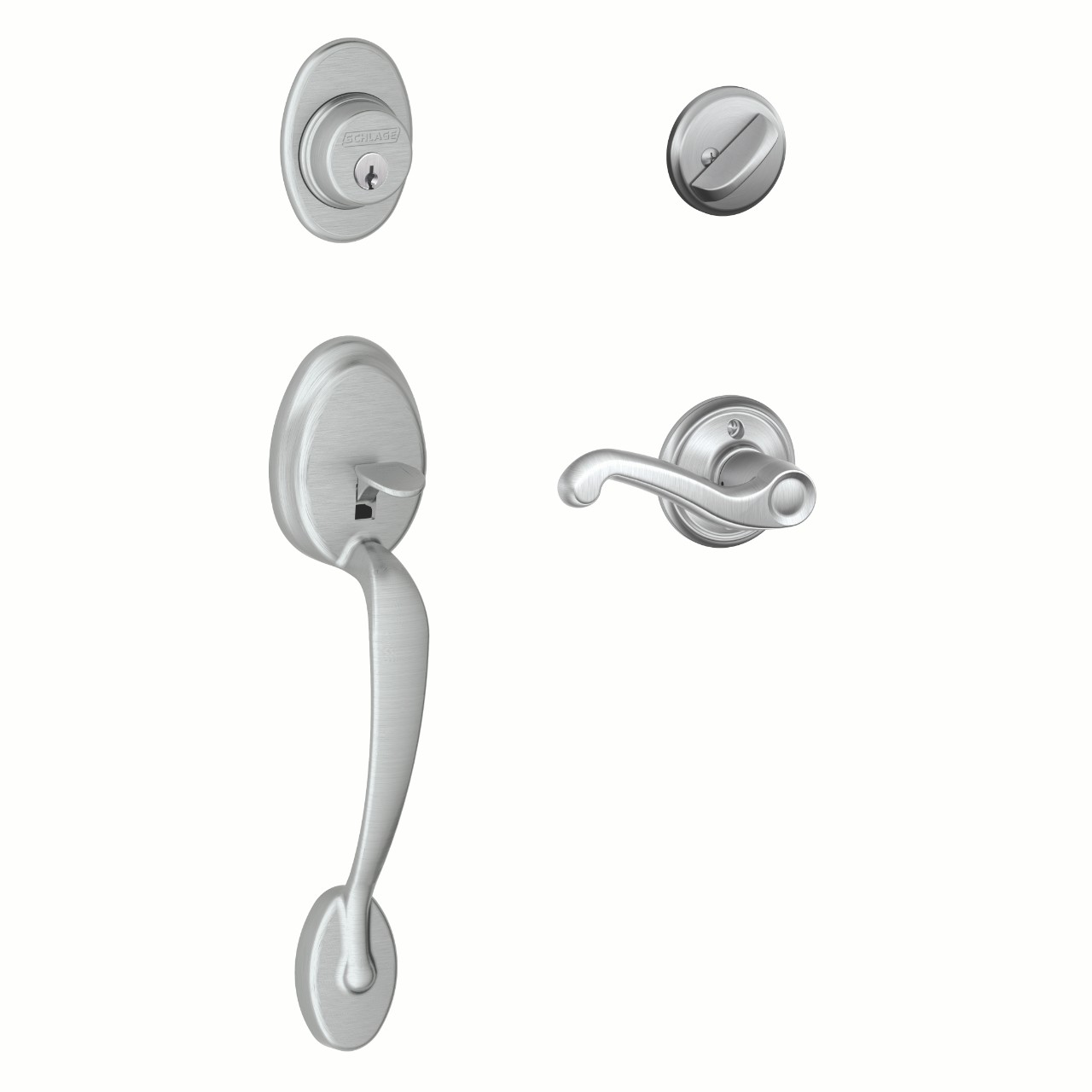 Single Cylinder Handleset and Flair Lever
