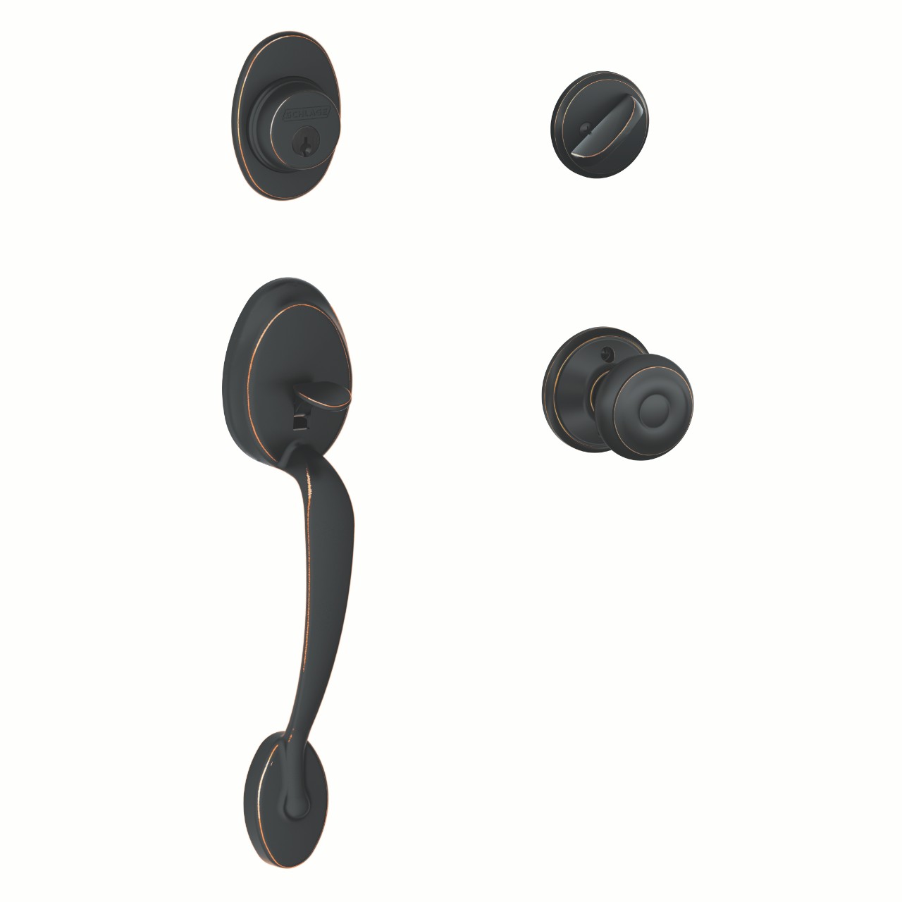 Single Cylinder Handleset and Georgian Knob