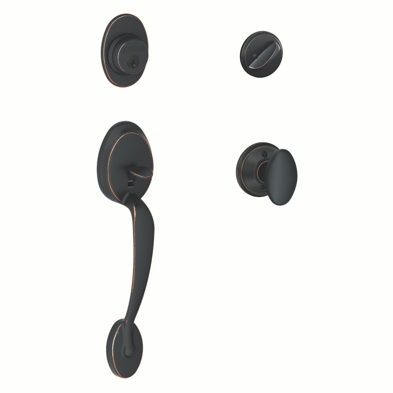 Single Cylinder Handleset and Siena Knob