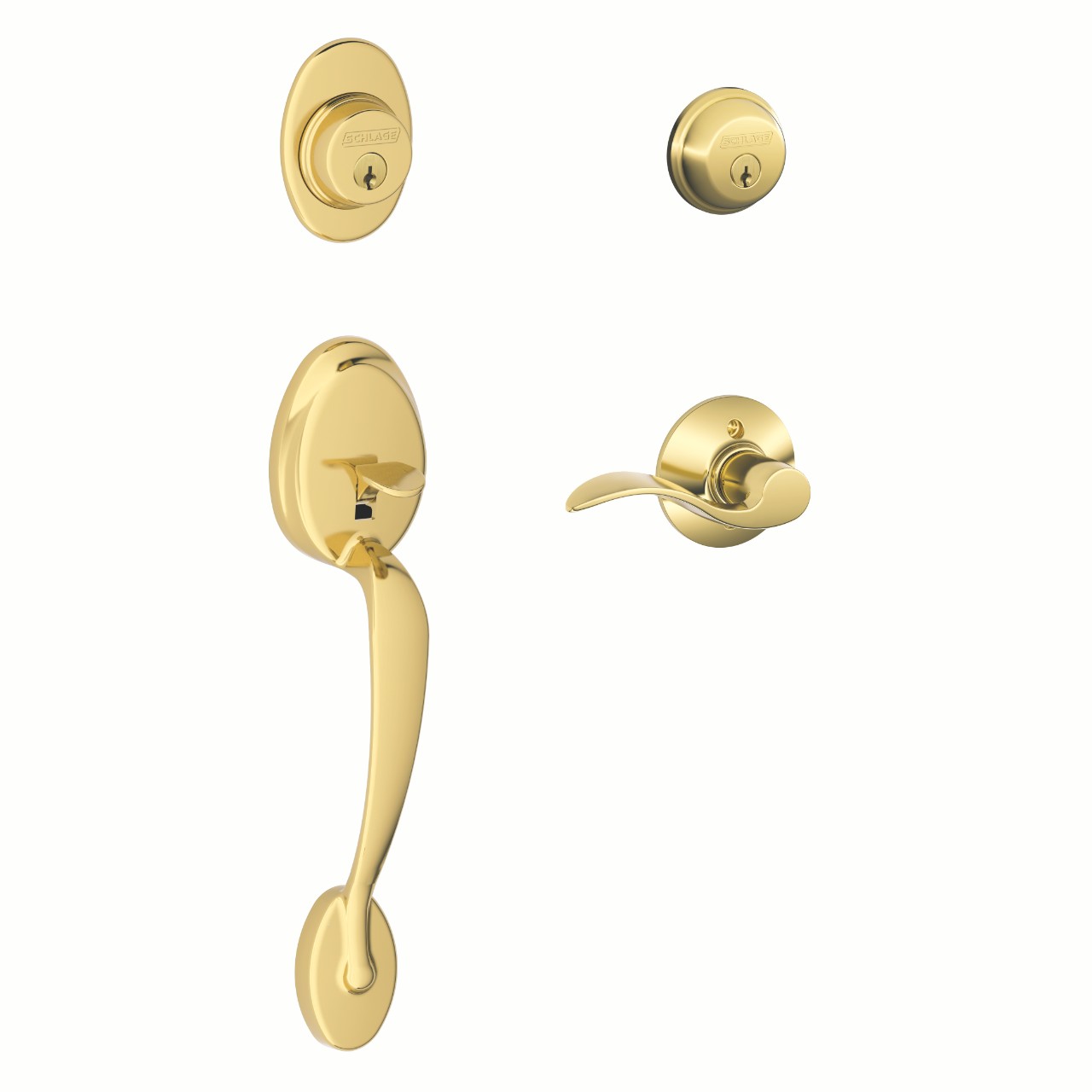 Double Cylinder Handleset and Accent Lever