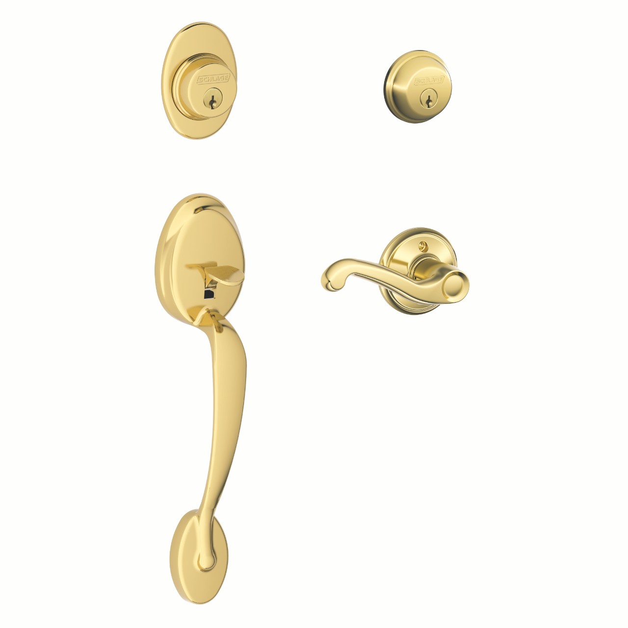 Double Cylinder Handleset and Flair Lever