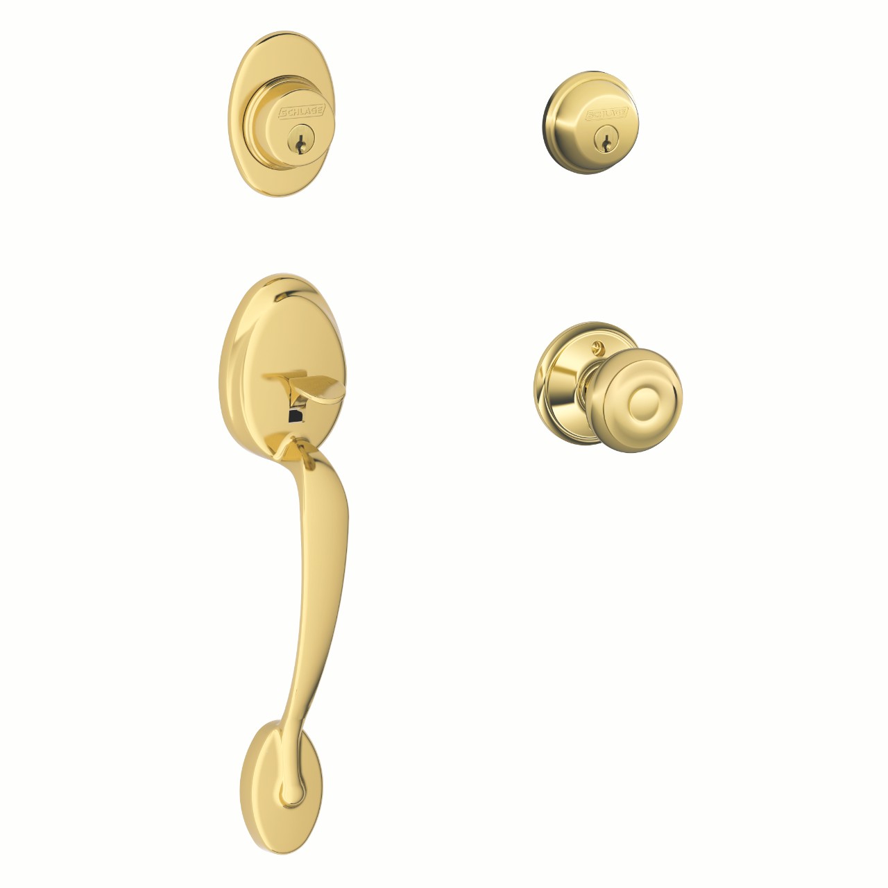 Double Cylinder Handleset and Georgian Knob