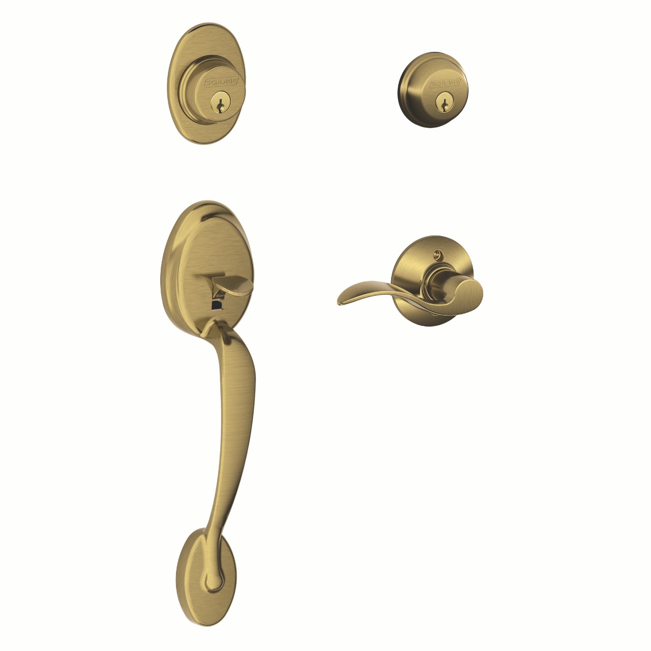 Double Cylinder Handleset and Accent Lever