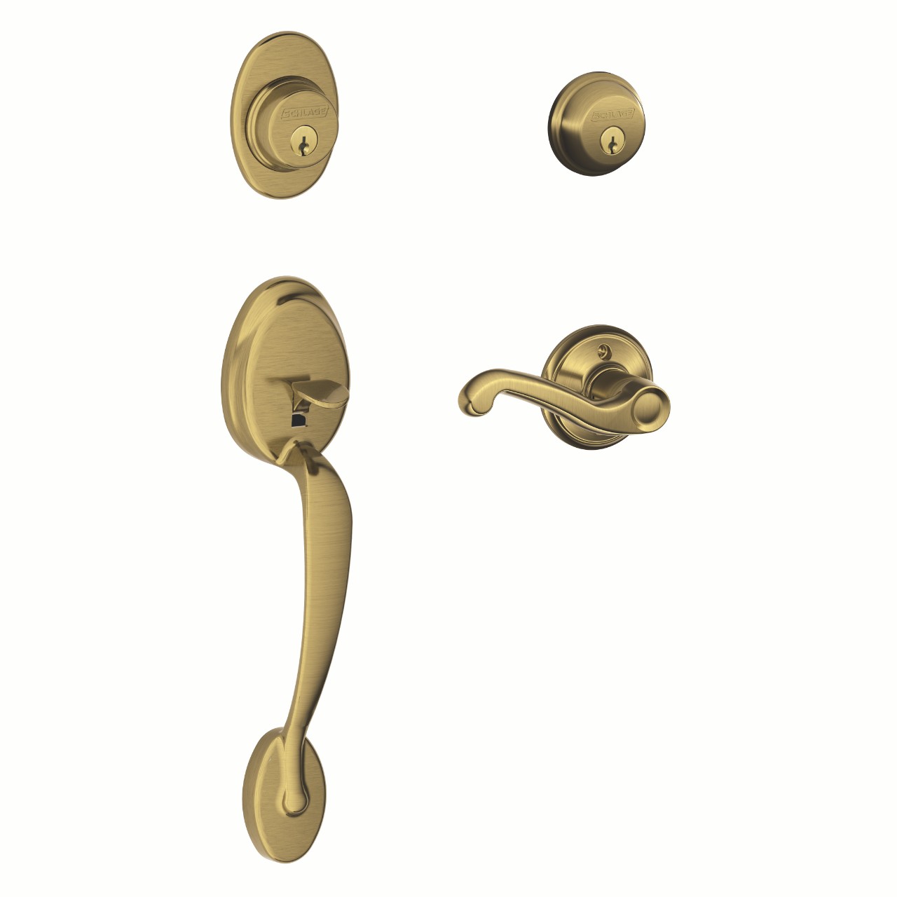 Double Cylinder Handleset and Flair Lever