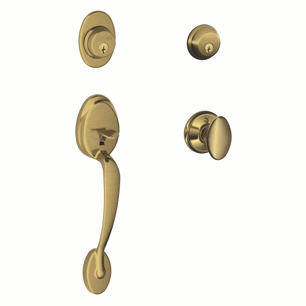 Double Cylinder Handleset and Siena Knob