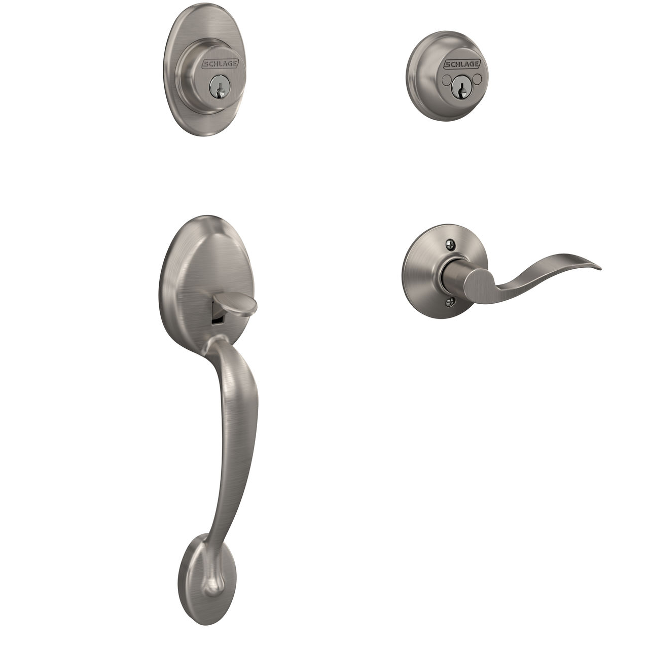 Double Cylinder Handleset and Accent Lever