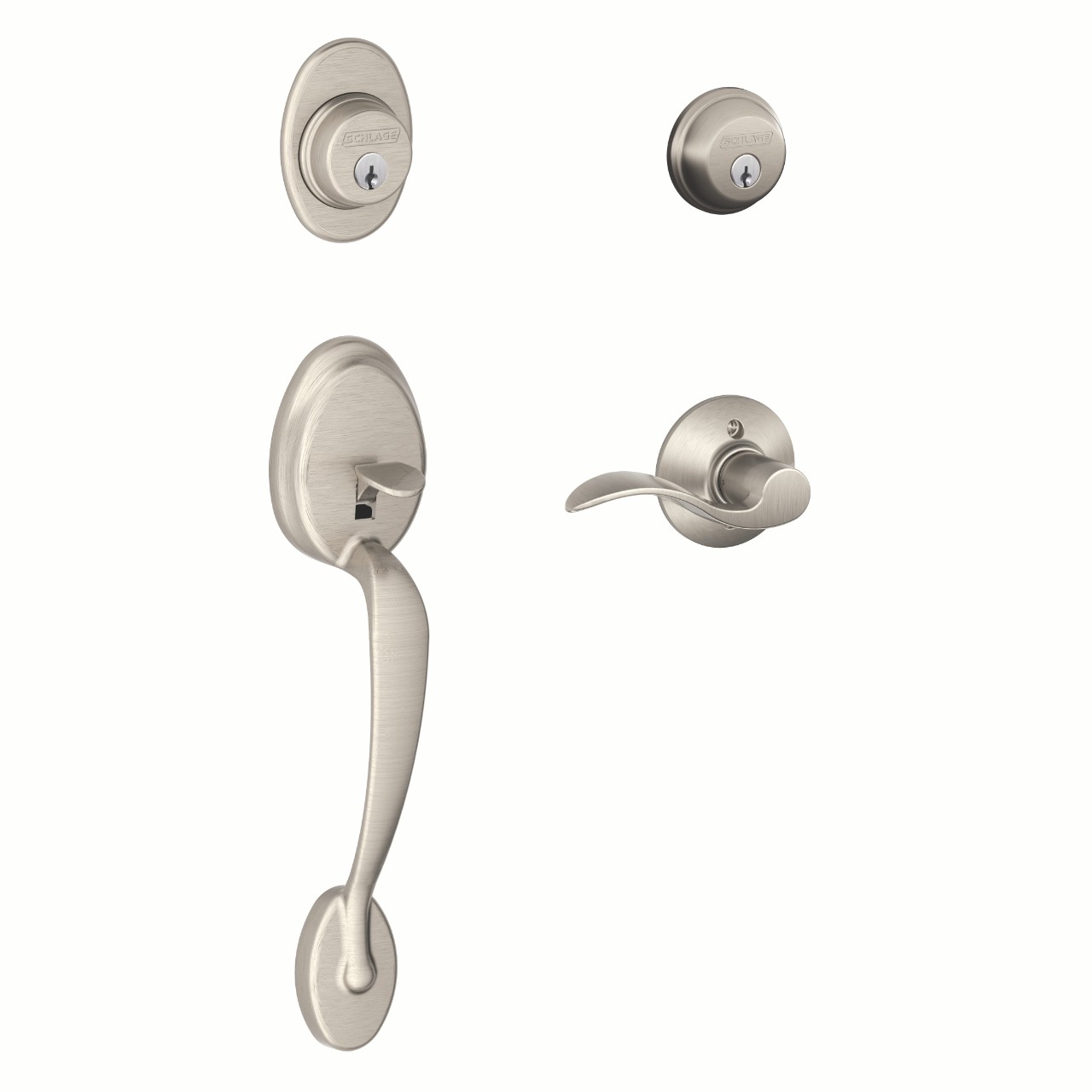 Double Cylinder Handleset and Accent Lever