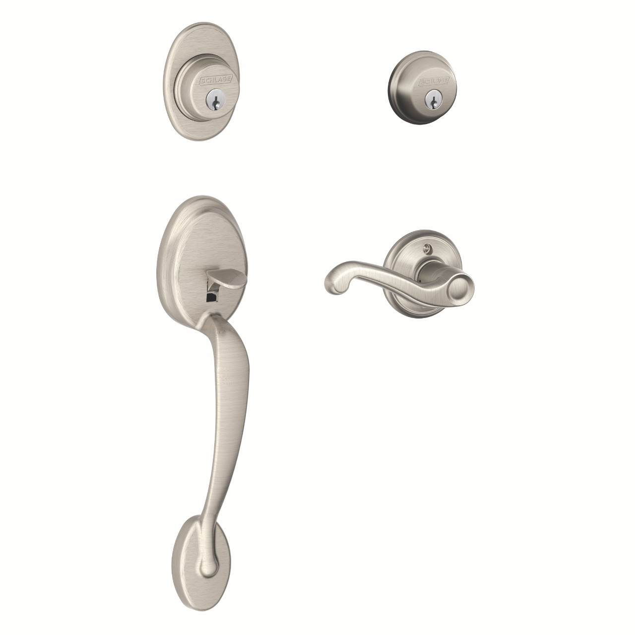 Double Cylinder Handleset and Flair Lever