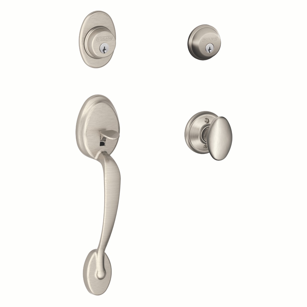 Double Cylinder Handleset and Siena Knob