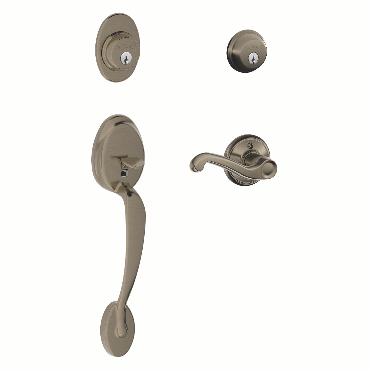 Double Cylinder Handleset and Flair Lever