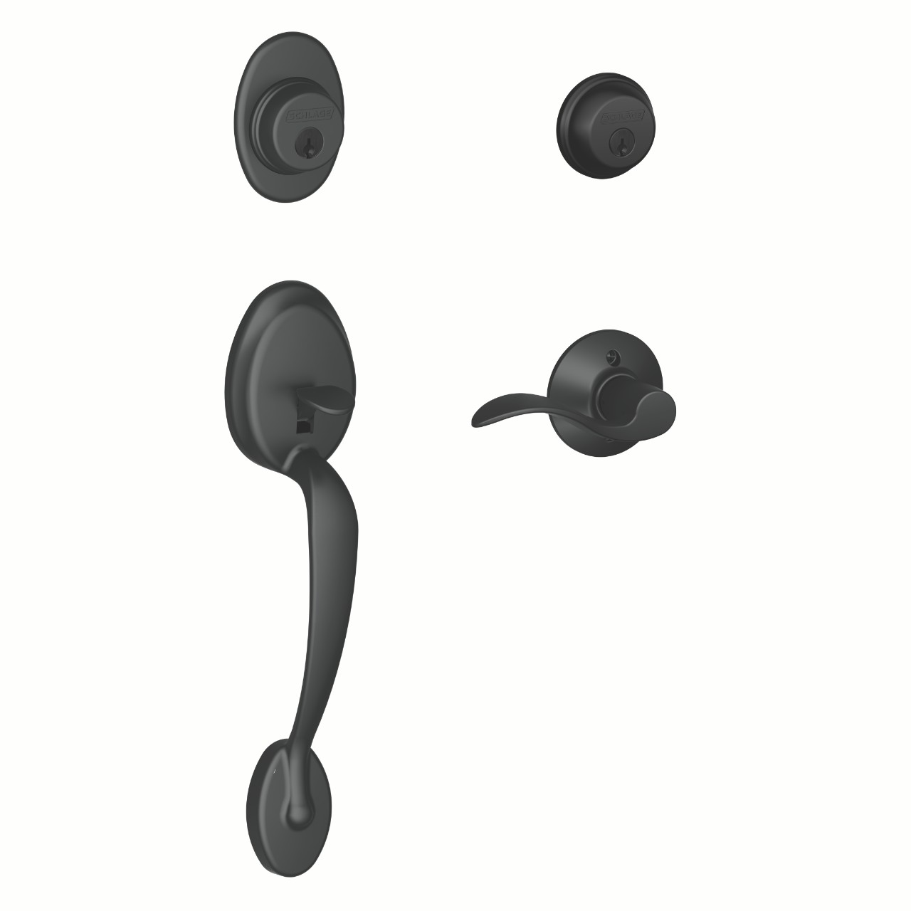 Double Cylinder Handleset and Accent Lever