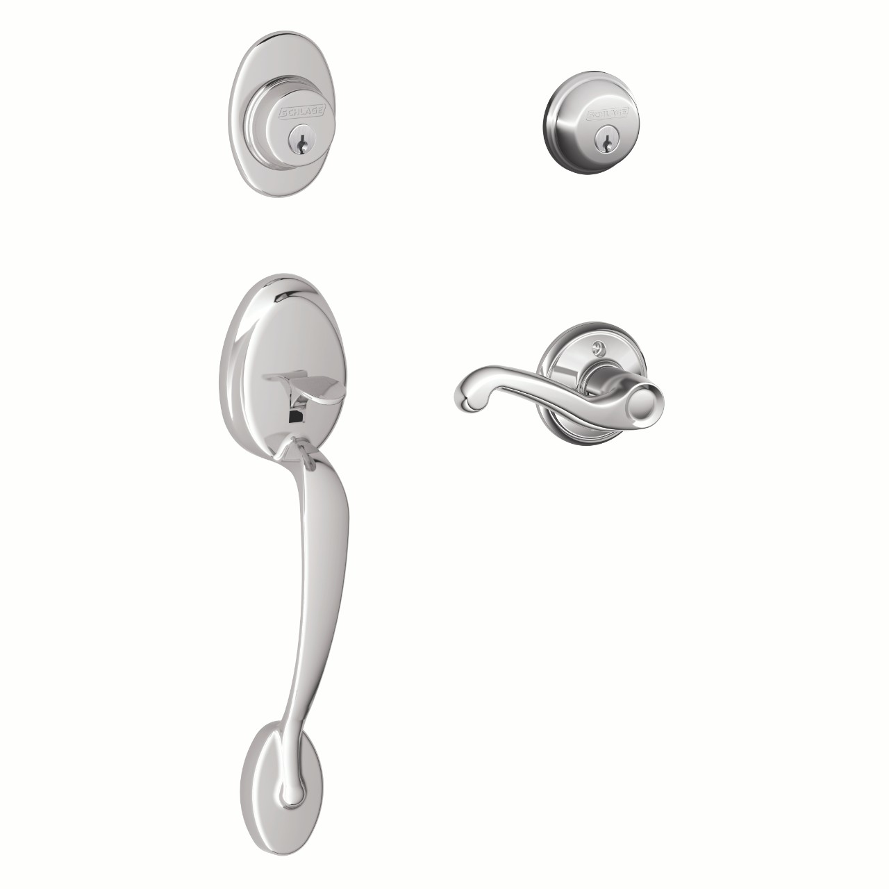 Double Cylinder Handleset and Flair Lever