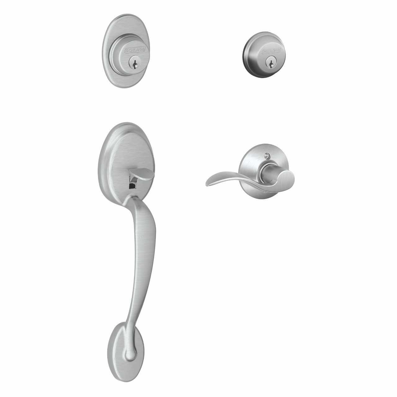 Double Cylinder Handleset and Accent Lever