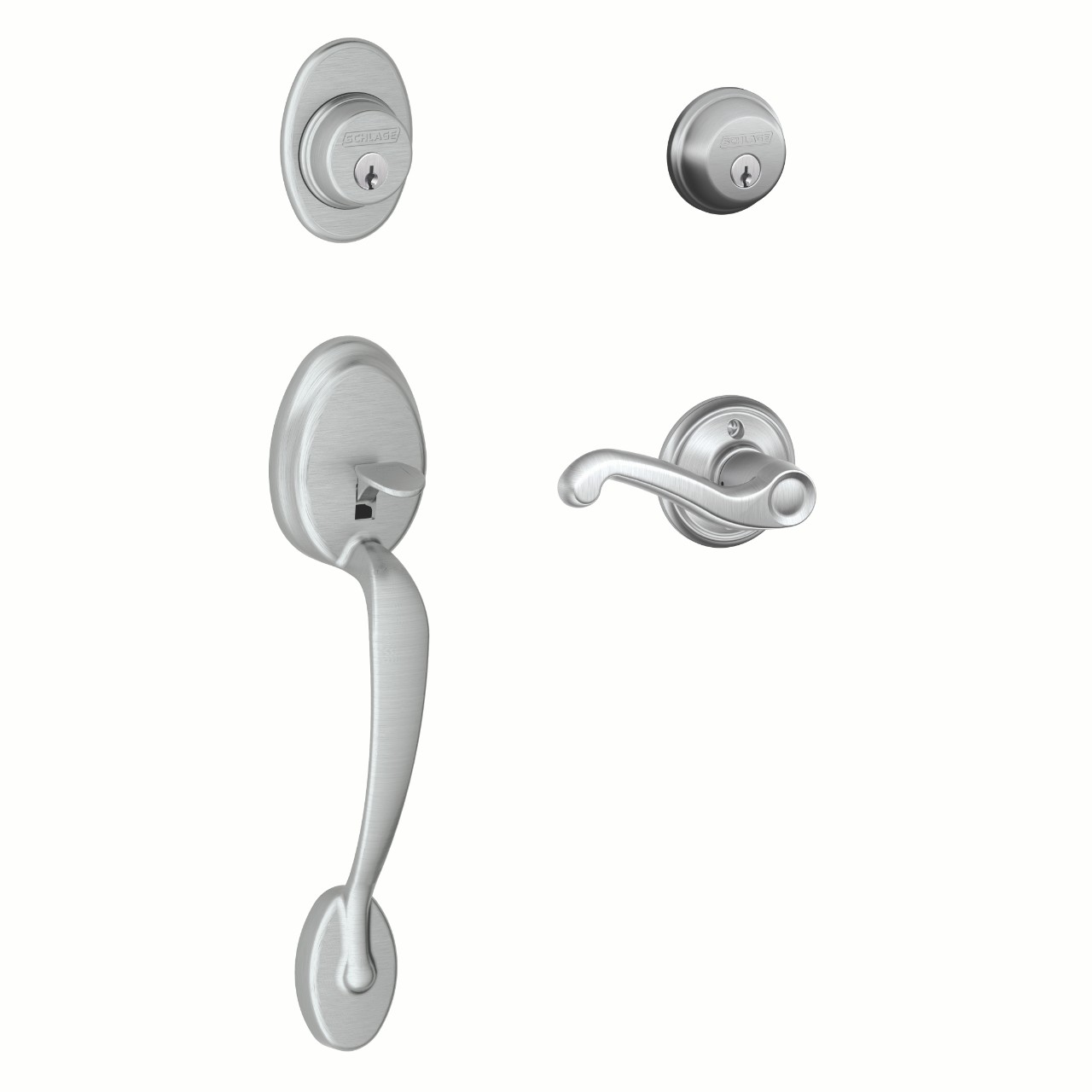 Double Cylinder Handleset and Flair Lever