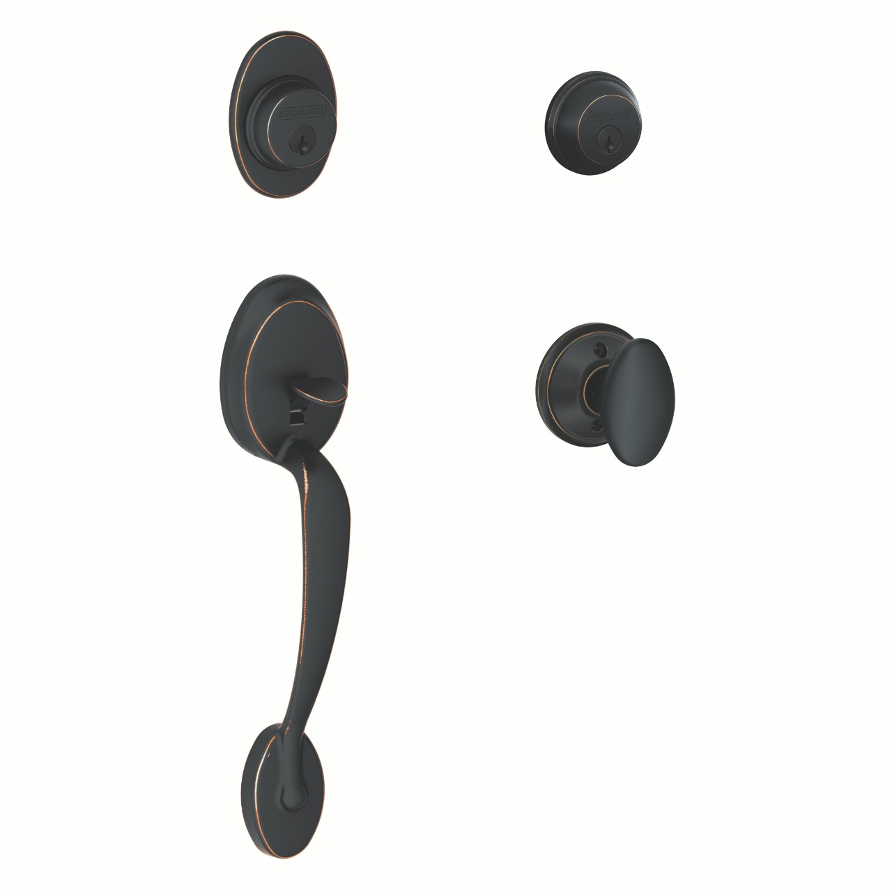 Double Cylinder Handleset and Siena Knob