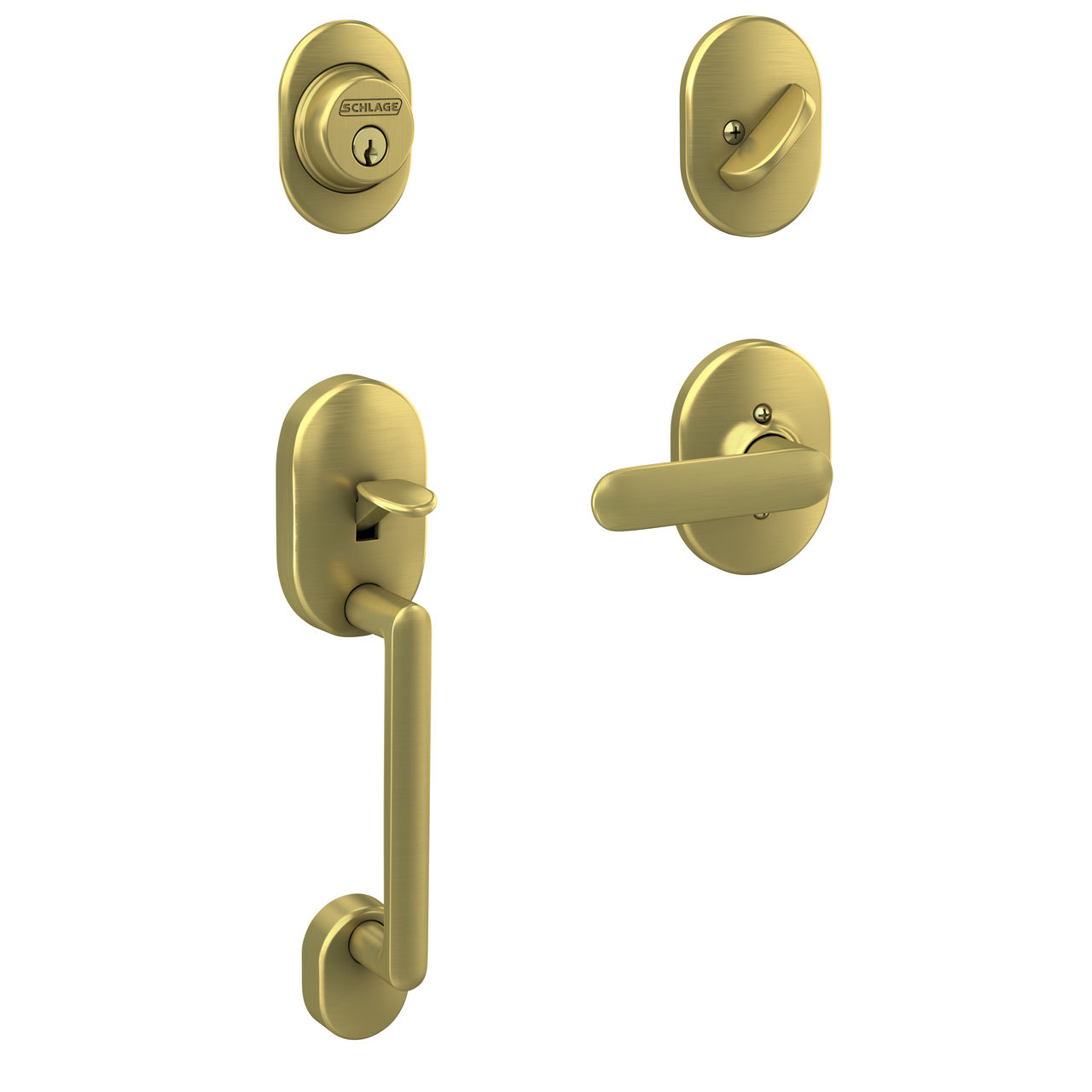 Single Cylinder Handleset and Davlin Lever with Remsen Trim