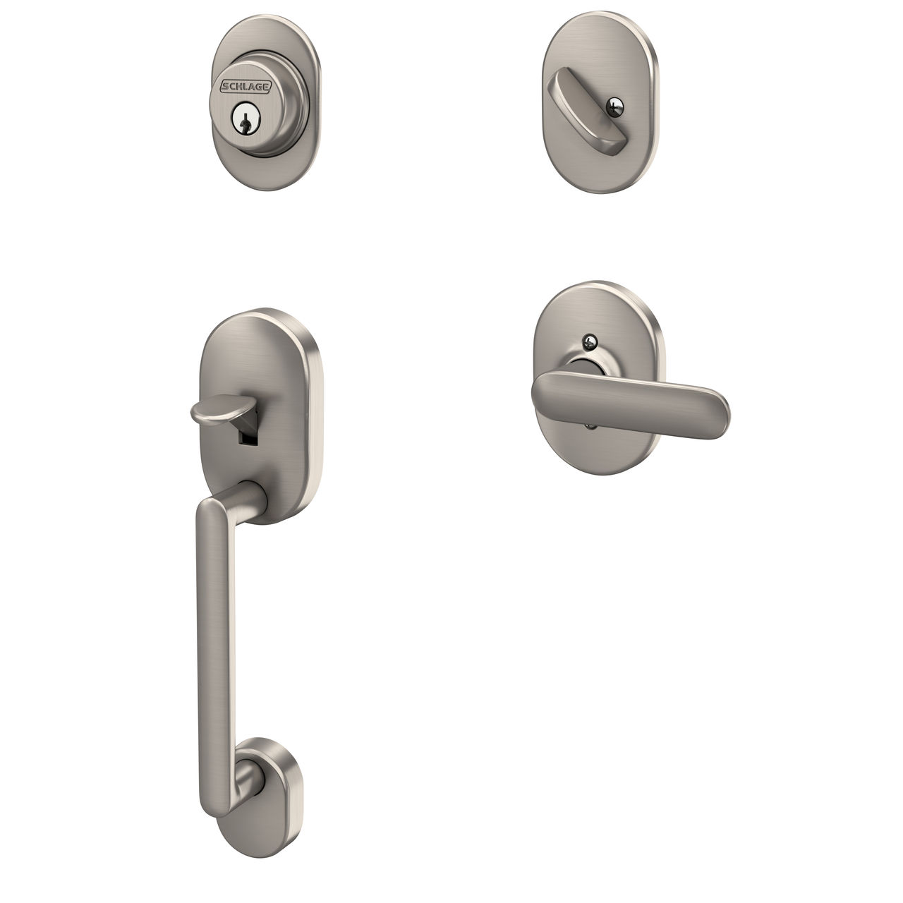 Single Cylinder Handleset and Davlin Lever with Remsen Trim