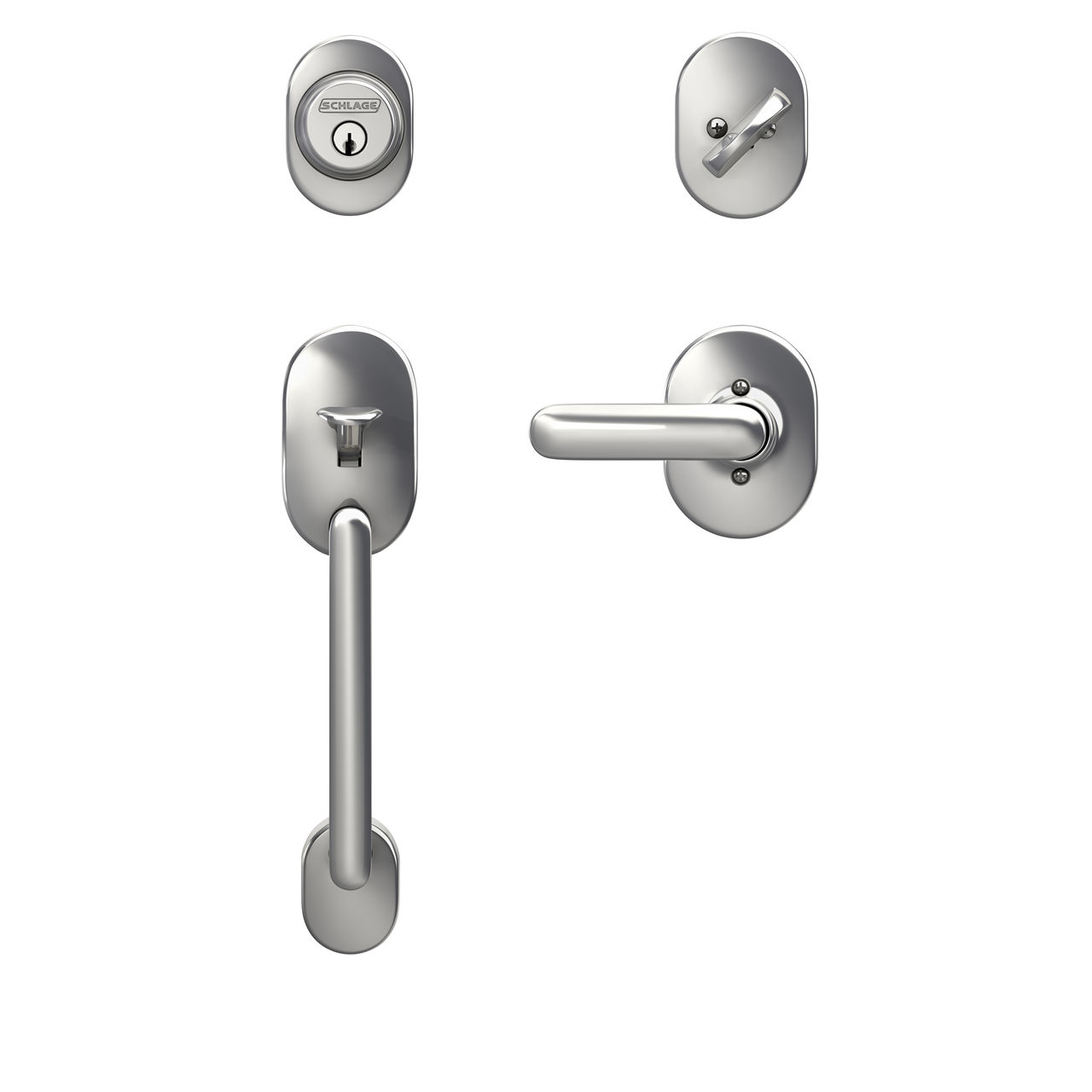 Single Cylinder Handleset and Davlin Lever with Remsen Trim