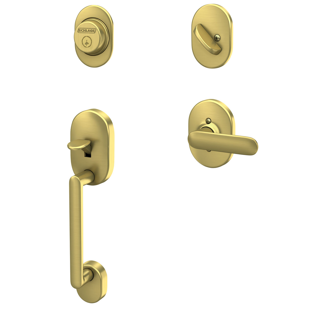 Inactive Handleset and Davlin Lever with Remsen Trim