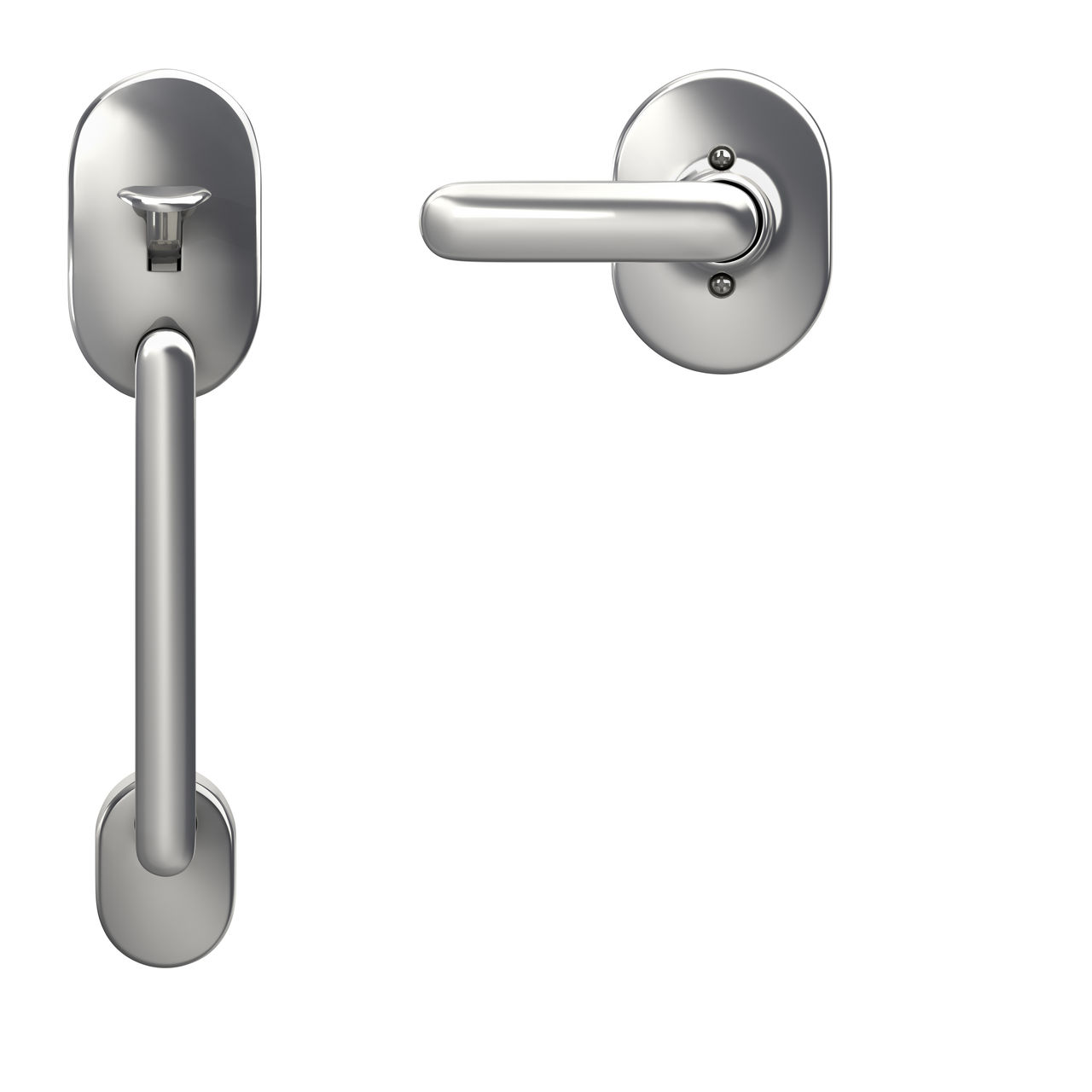 Front Entry Handle and Davlin Lever with Remsen Trim