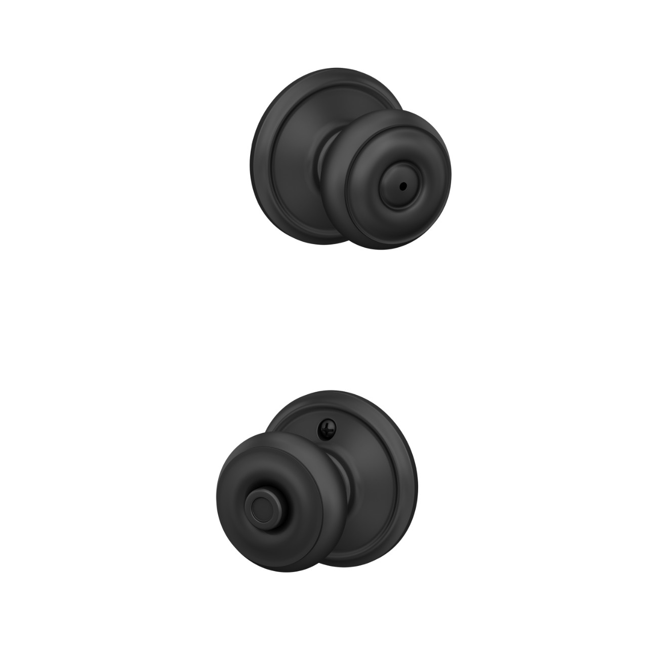 Georgian Knob Bed & Bath Lock