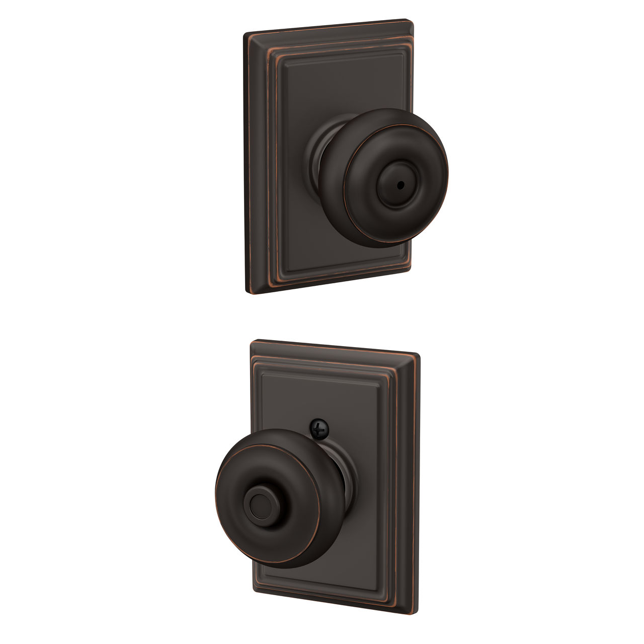 Georgian Knob Bed & Bath Lock