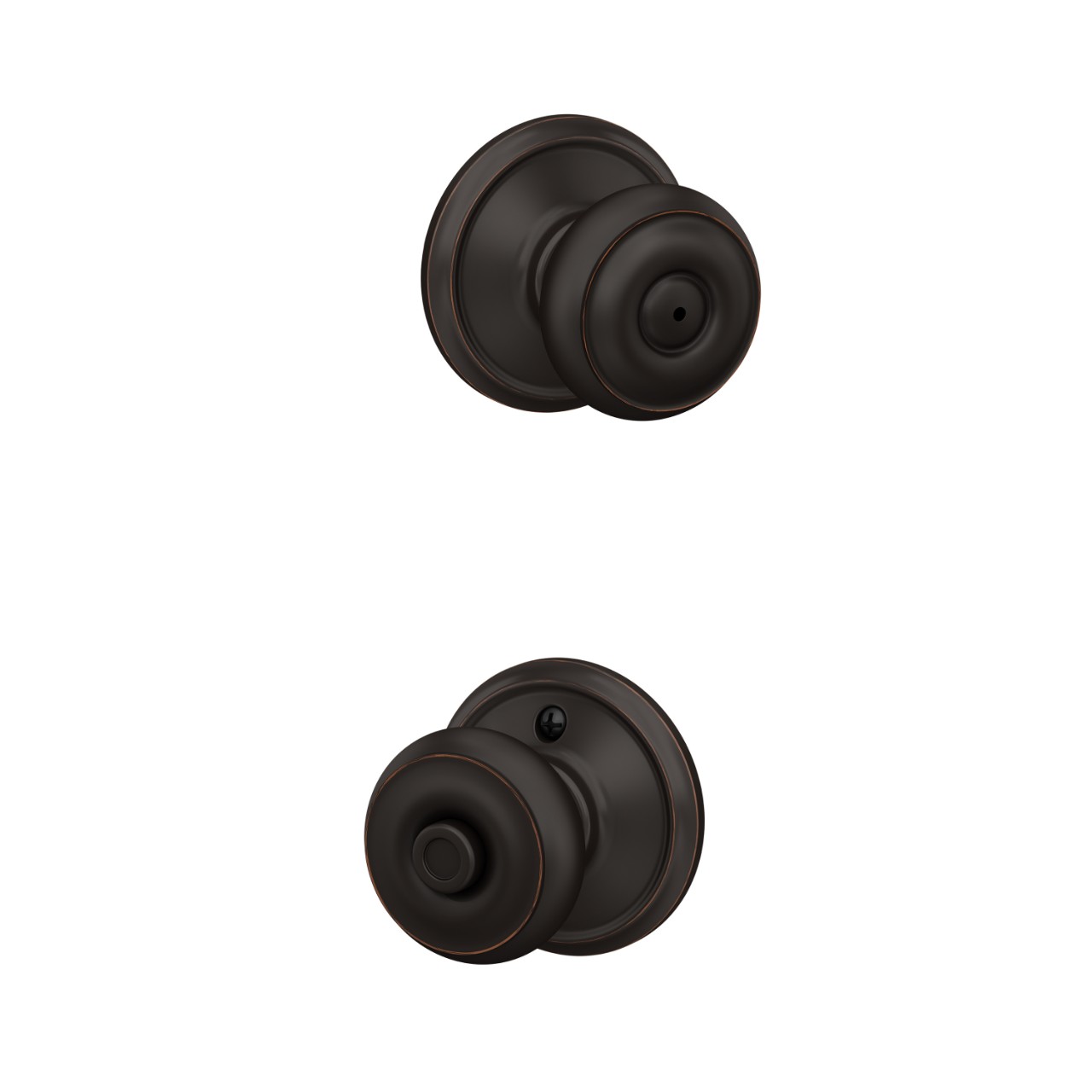 Georgian Knob Bed & Bath Lock