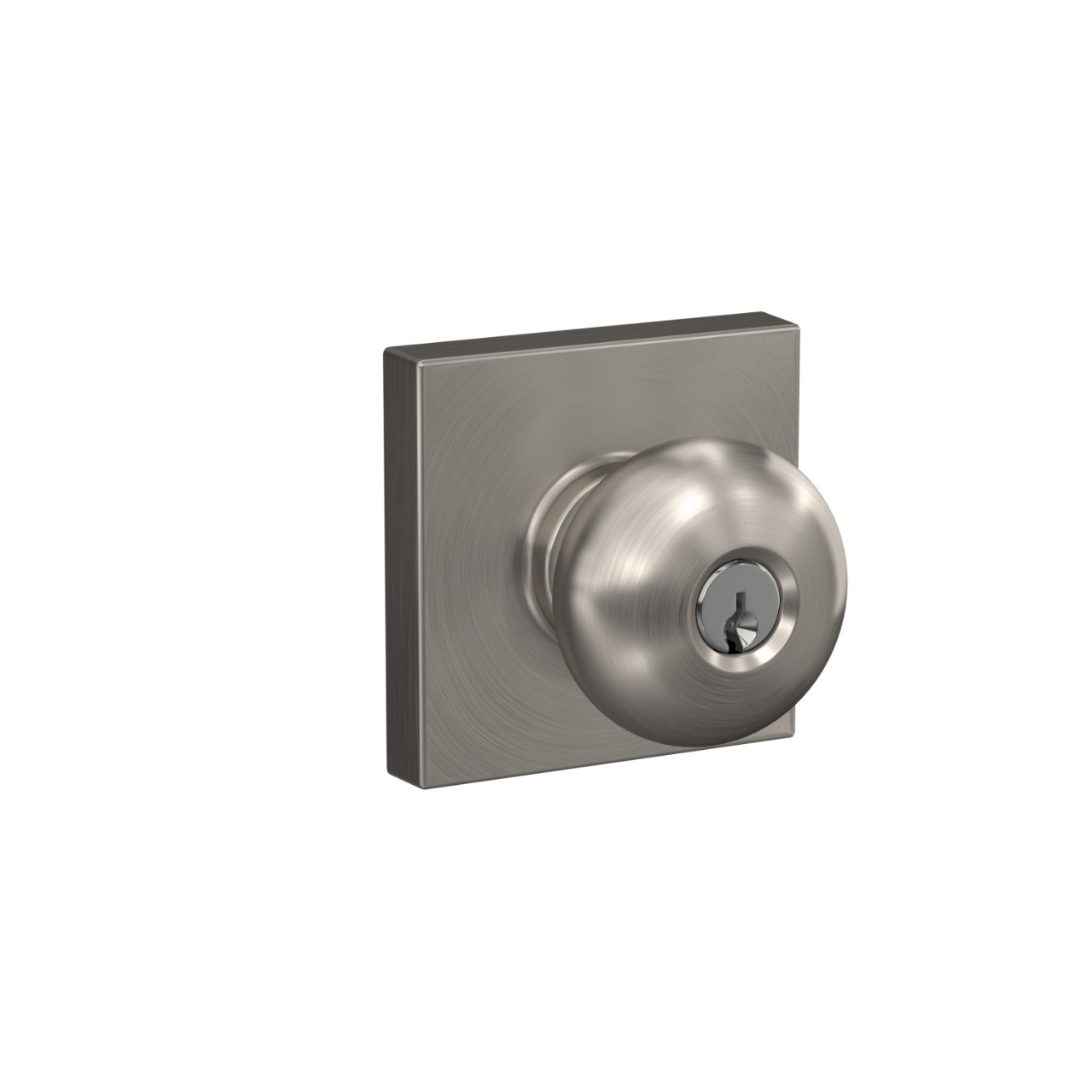 Plymouth Knob with Collins Trim Keyed Entry Lock