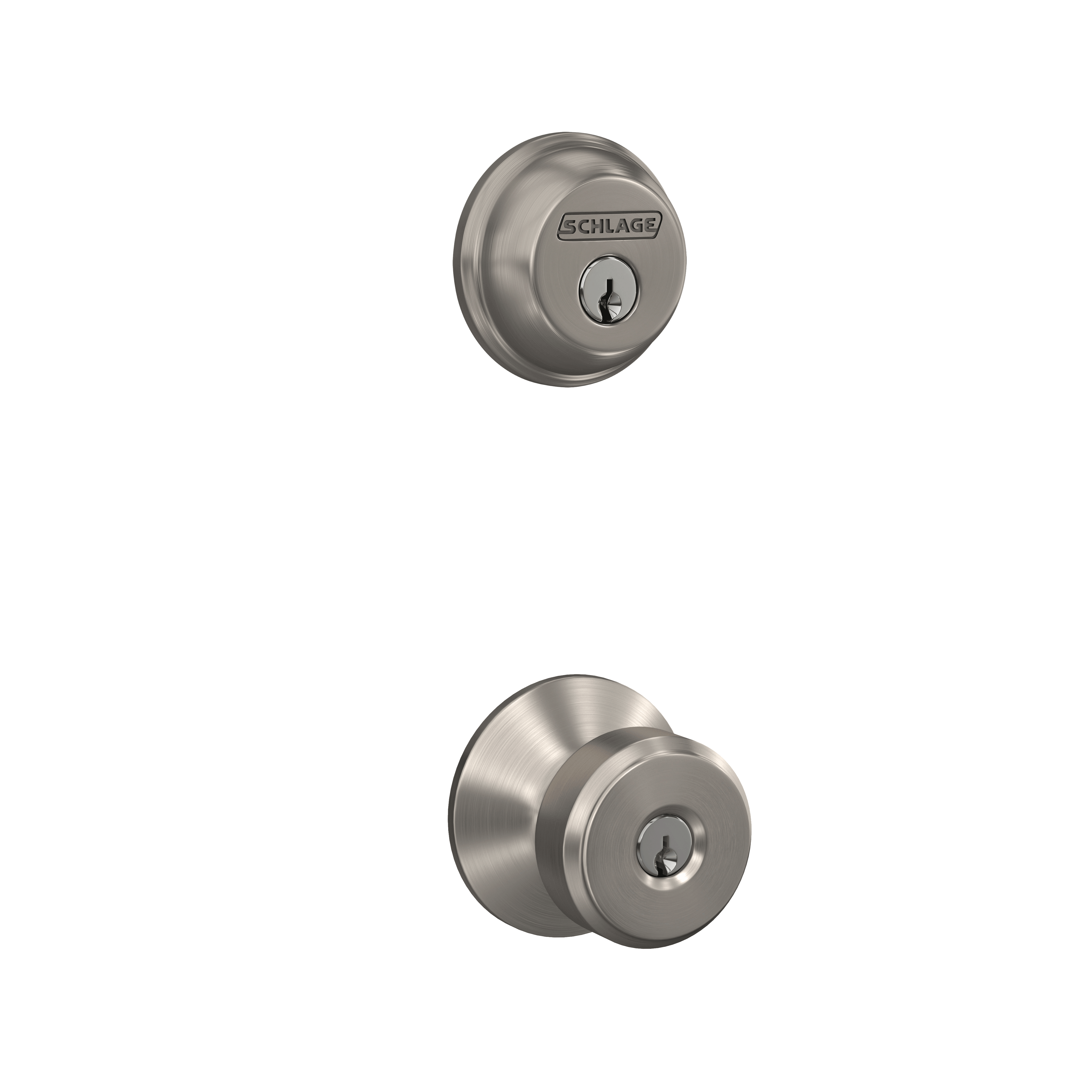 Single Cylinder Deadbolt and Bowery Knob Keyed Entry Lock