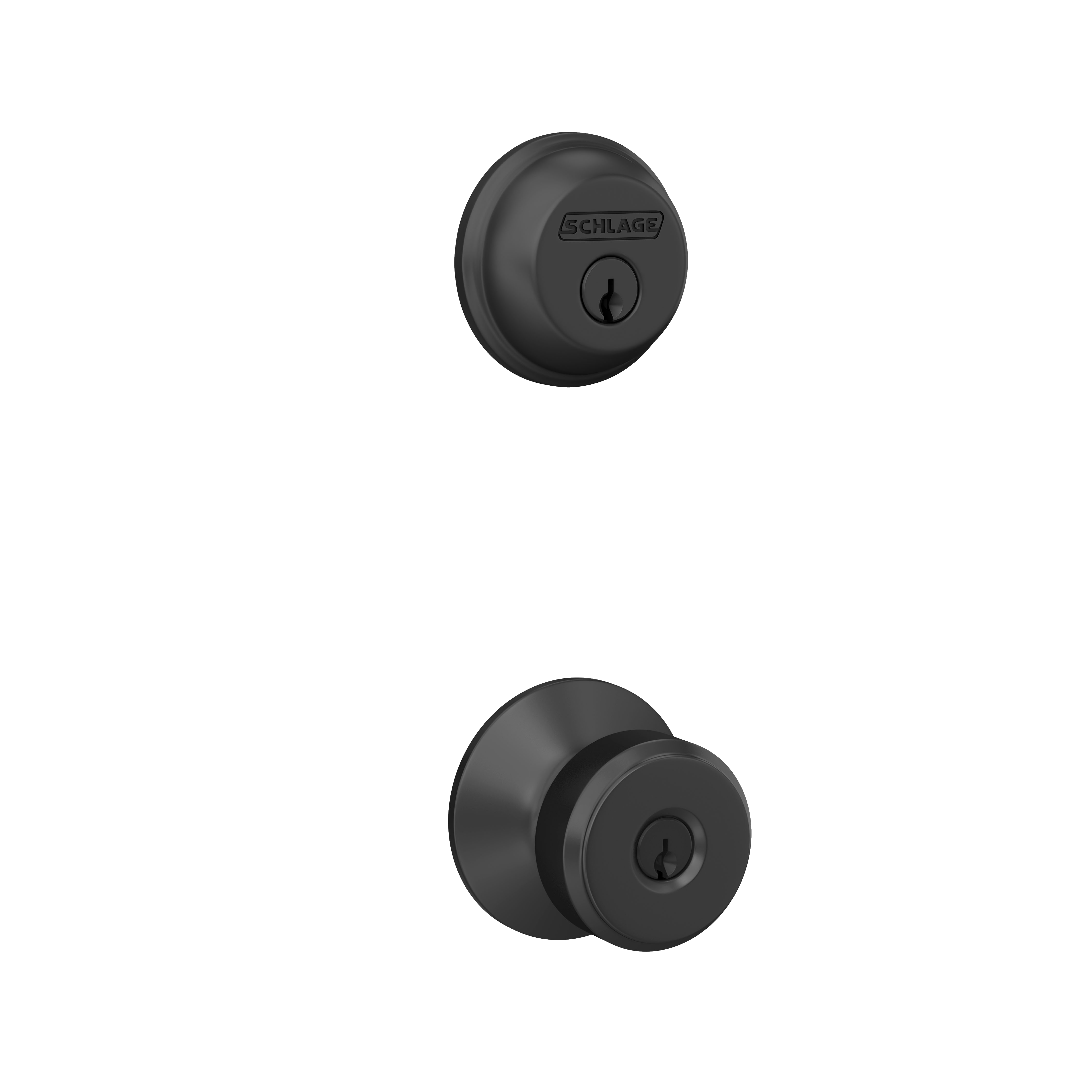 Single Cylinder Deadbolt and Bowery Knob Keyed Entry Lock