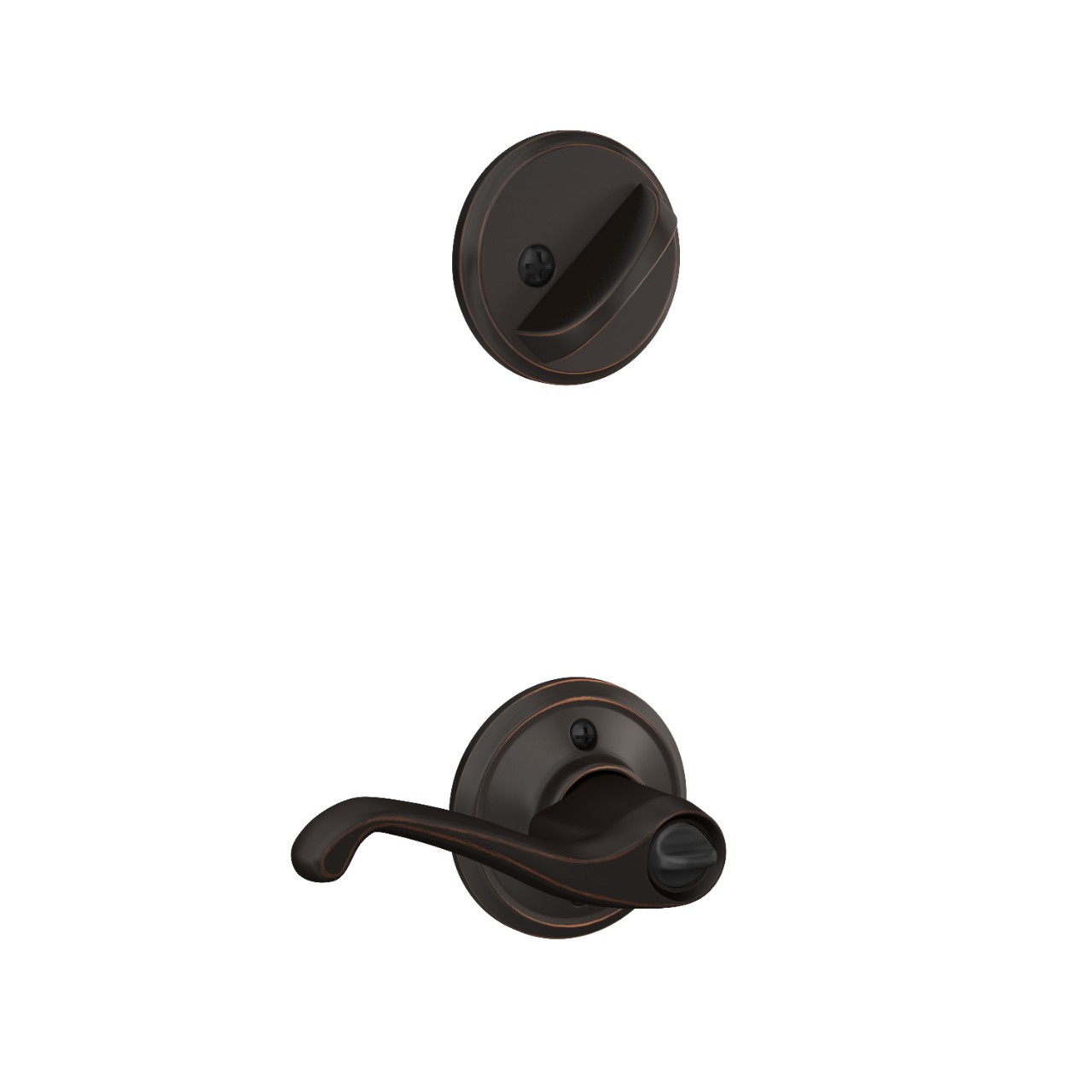 Single Cylinder Deadbolt and Flair Lever Keyed Entry Lock