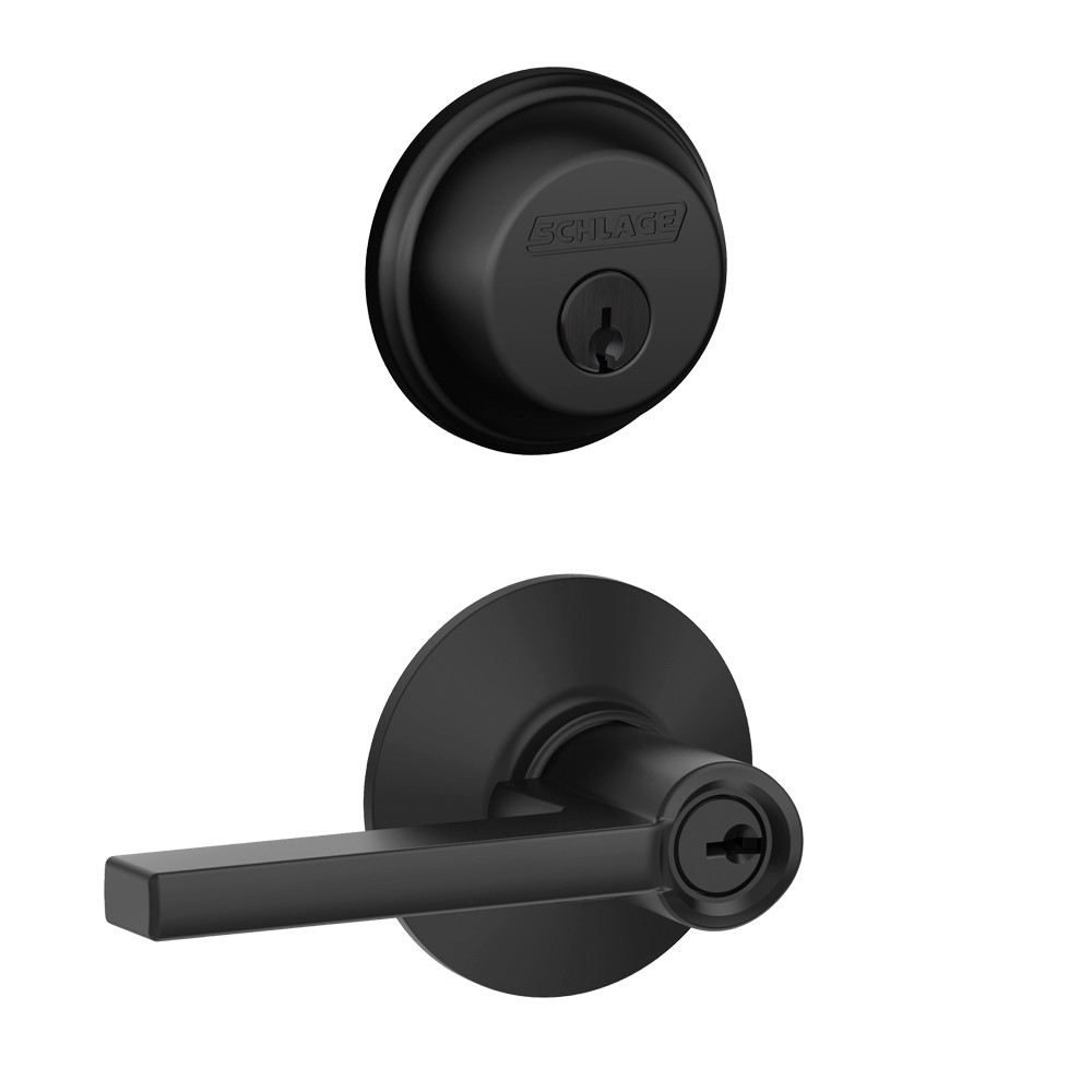 Single Cylinder Deadbolt and Latitude Lever Keyed Entry Lock