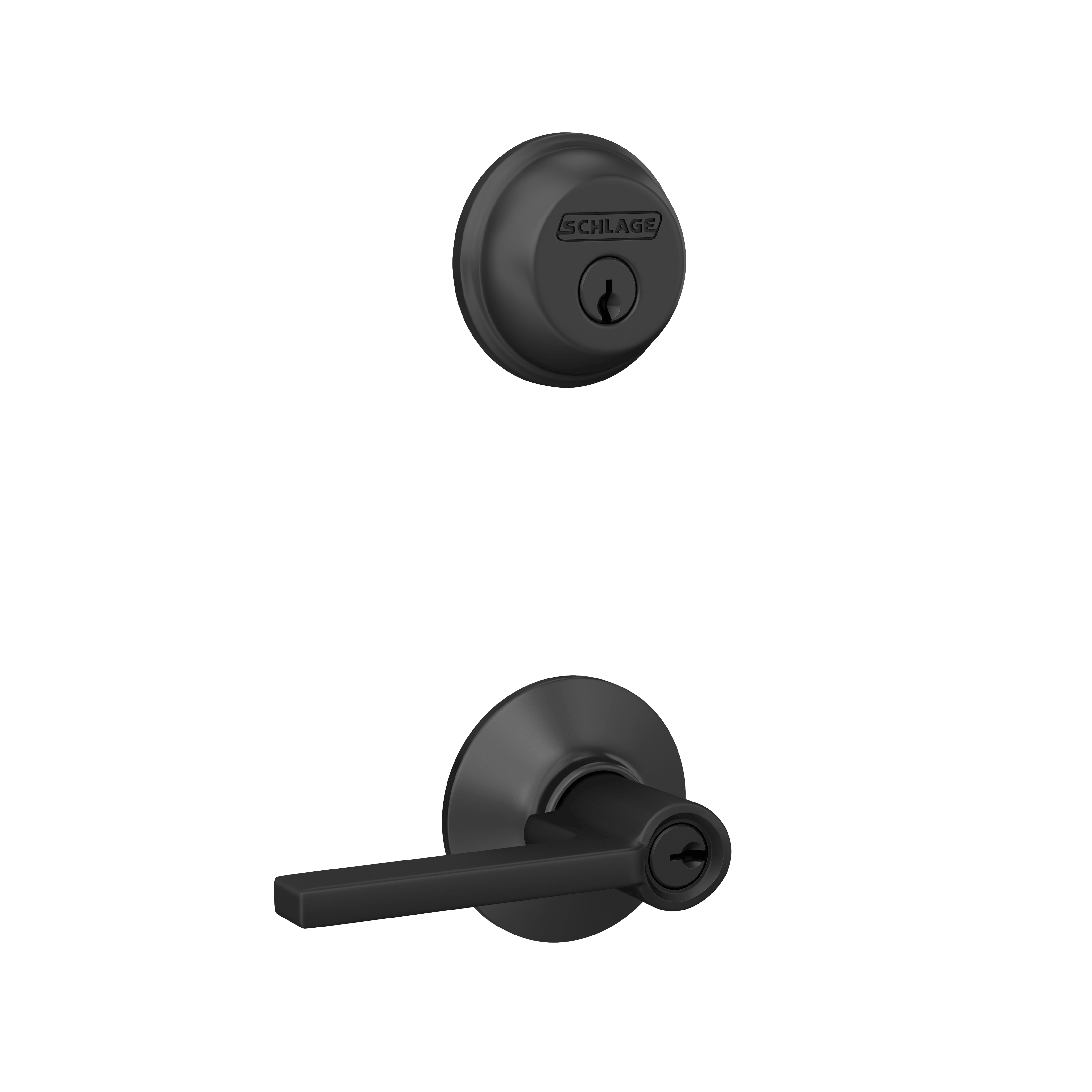Single Cylinder Deadbolt and Latitude Lever Keyed Entry Lock