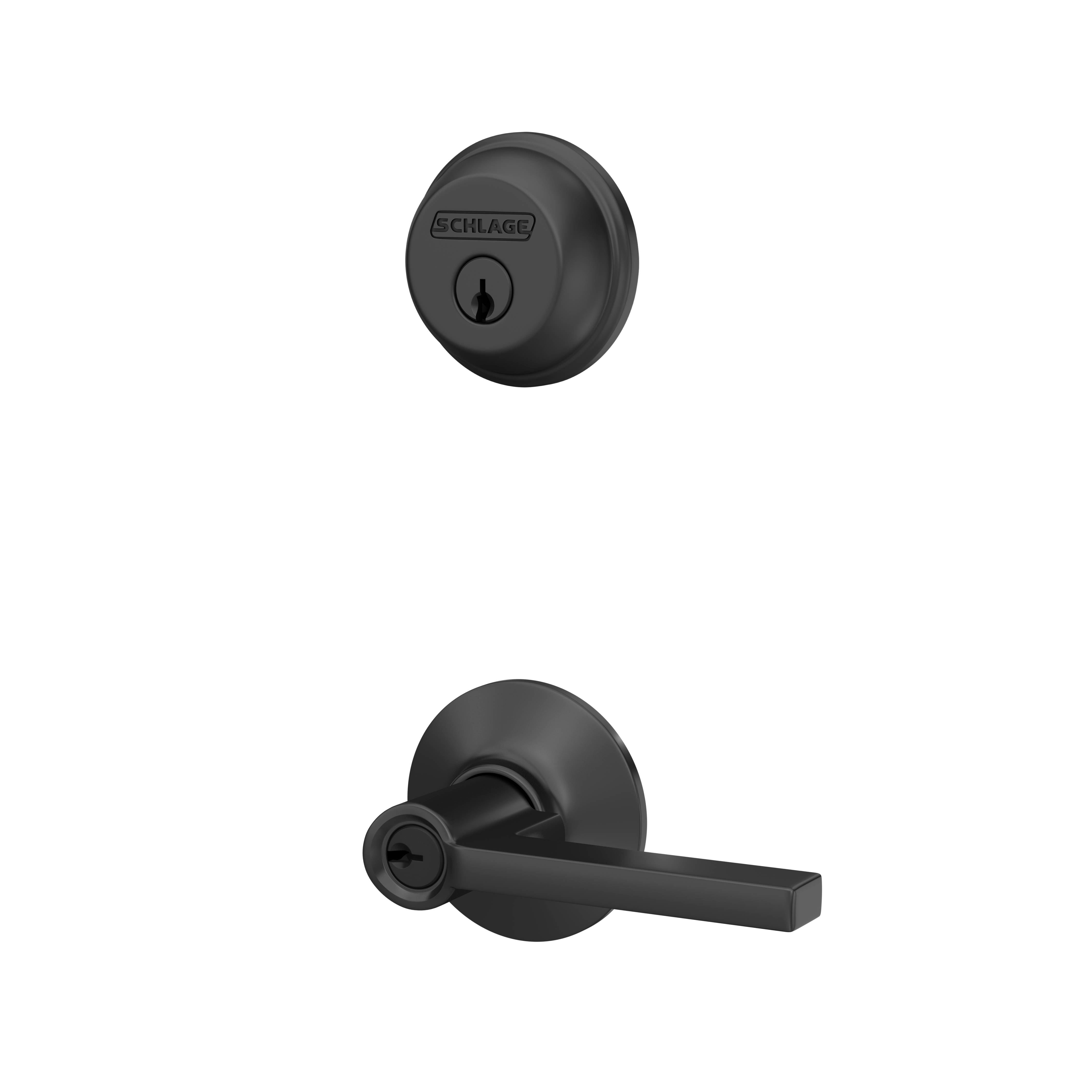 Single Cylinder Deadbolt and Latitude Lever Keyed Entry Lock