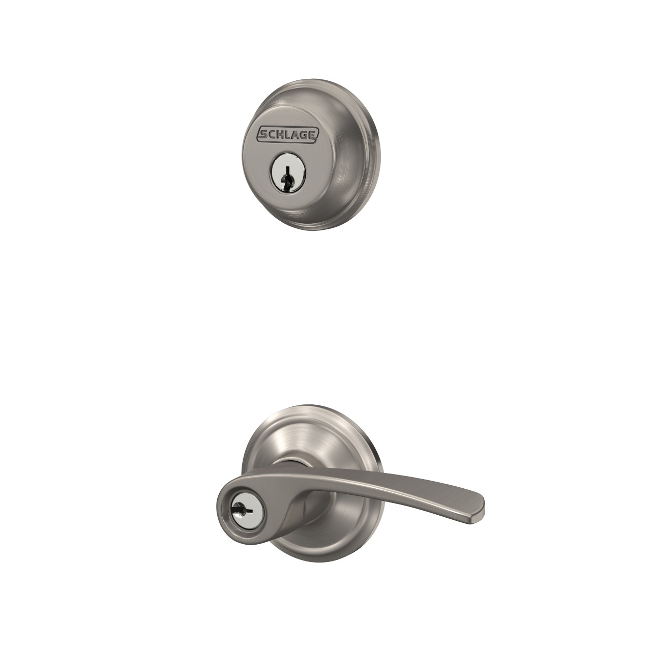Single Cylinder Deadbolt and Merano Lever Keyed Entry Lock