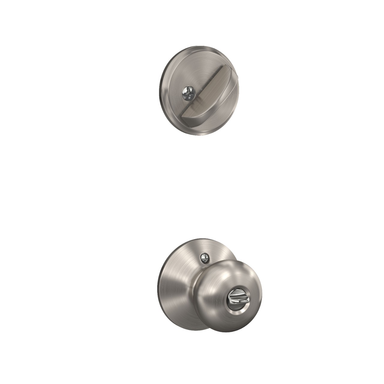Single Cylinder Deadbolt and Plymouth Knob Keyed Entry Lock