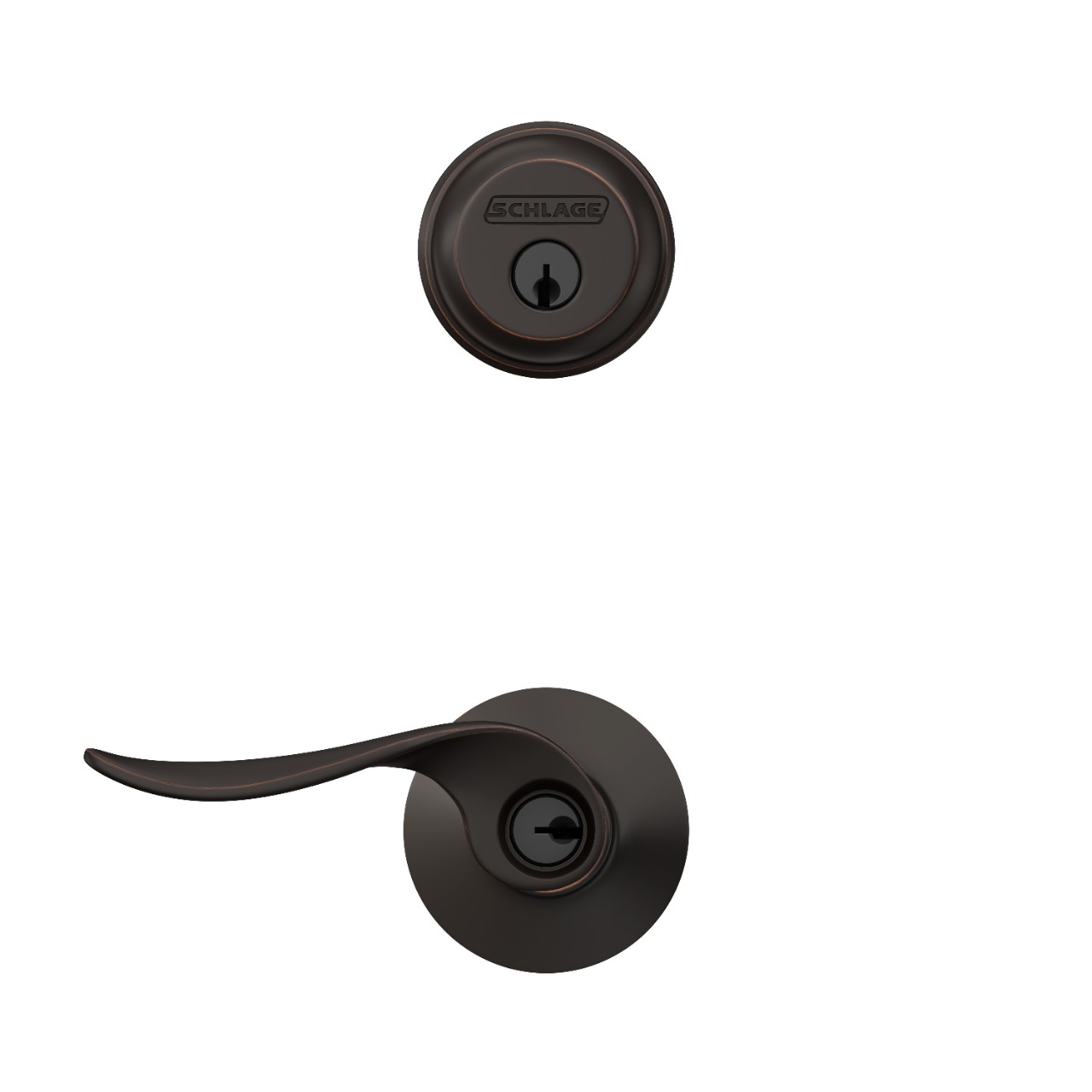Single Cylinder Deadbolt and Sacramento Lever Keyed Entry Lock