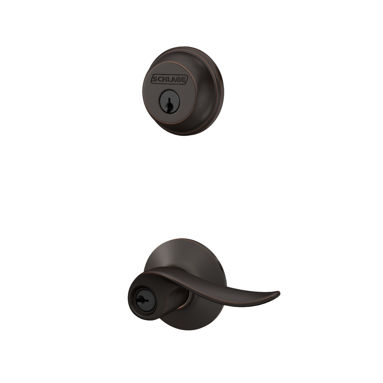 Single Cylinder Deadbolt and Sacramento Lever Keyed Entry Lock