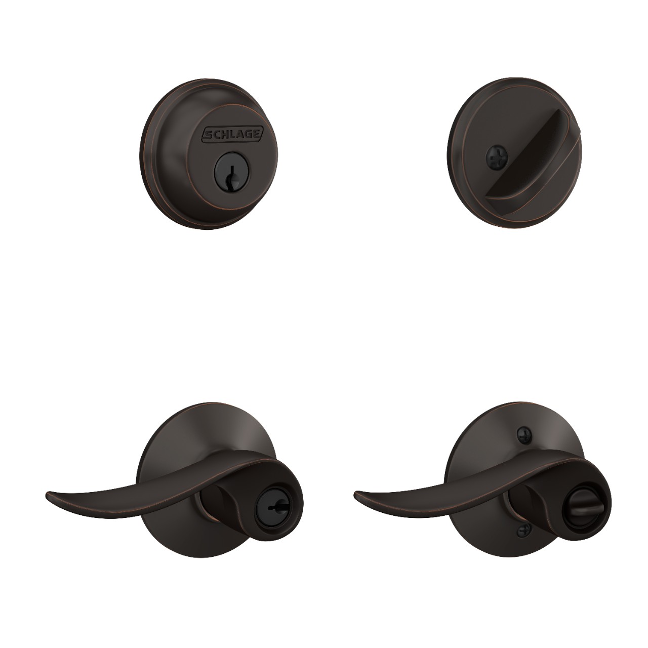 Single Cylinder Deadbolt and Sacramento Lever Keyed Entry Lock