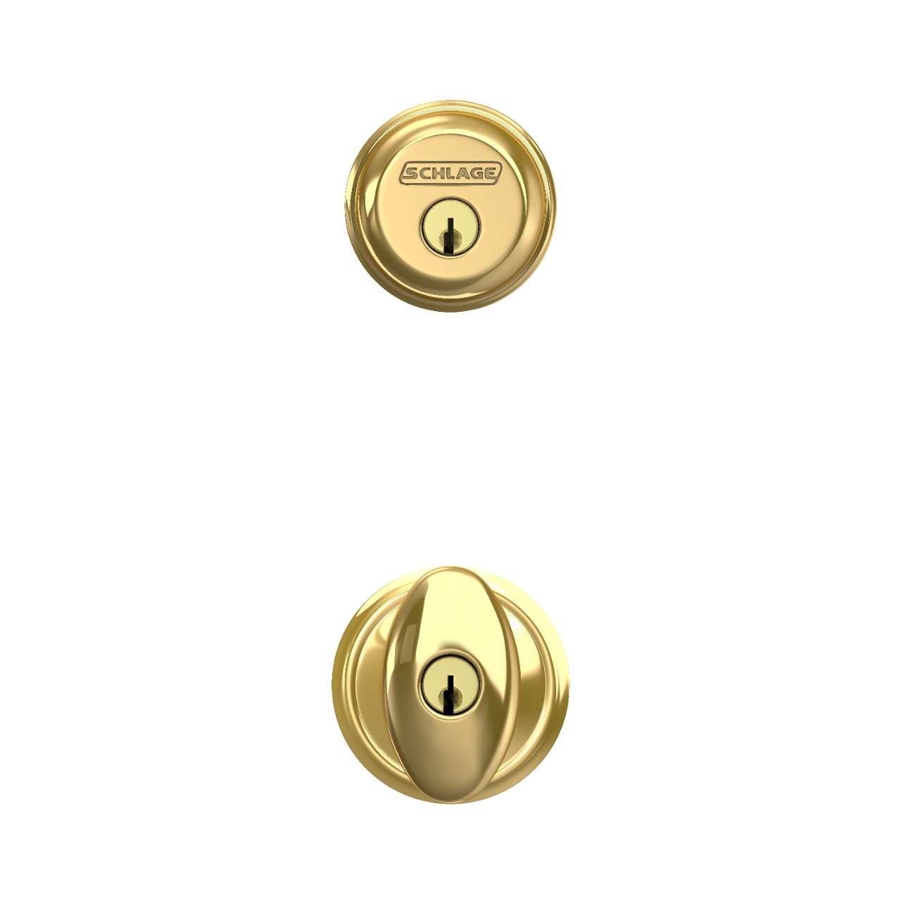 Single Cylinder Deadbolt and Siena Knob Keyed Entry Lock