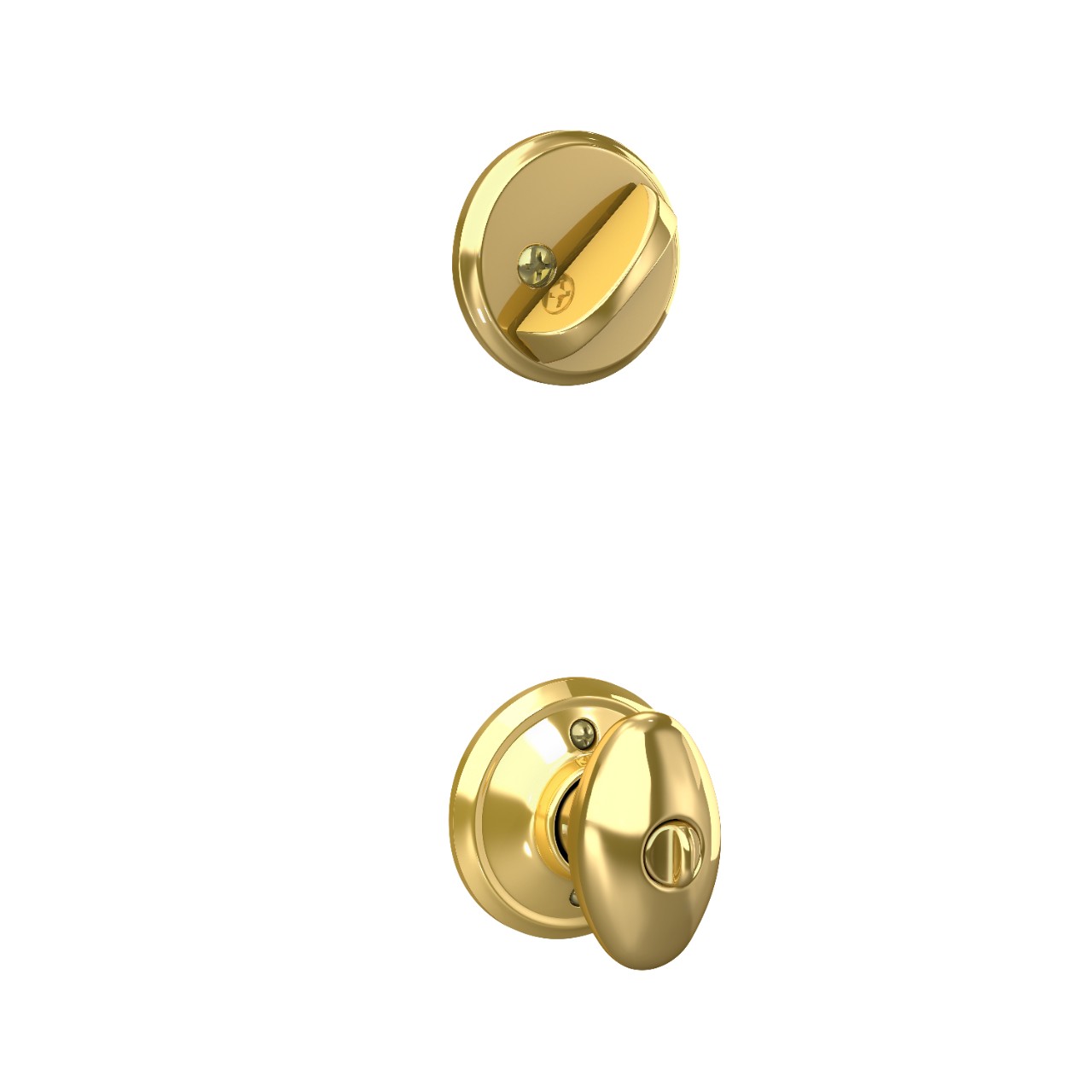 Single Cylinder Deadbolt and Siena Knob Keyed Entry Lock