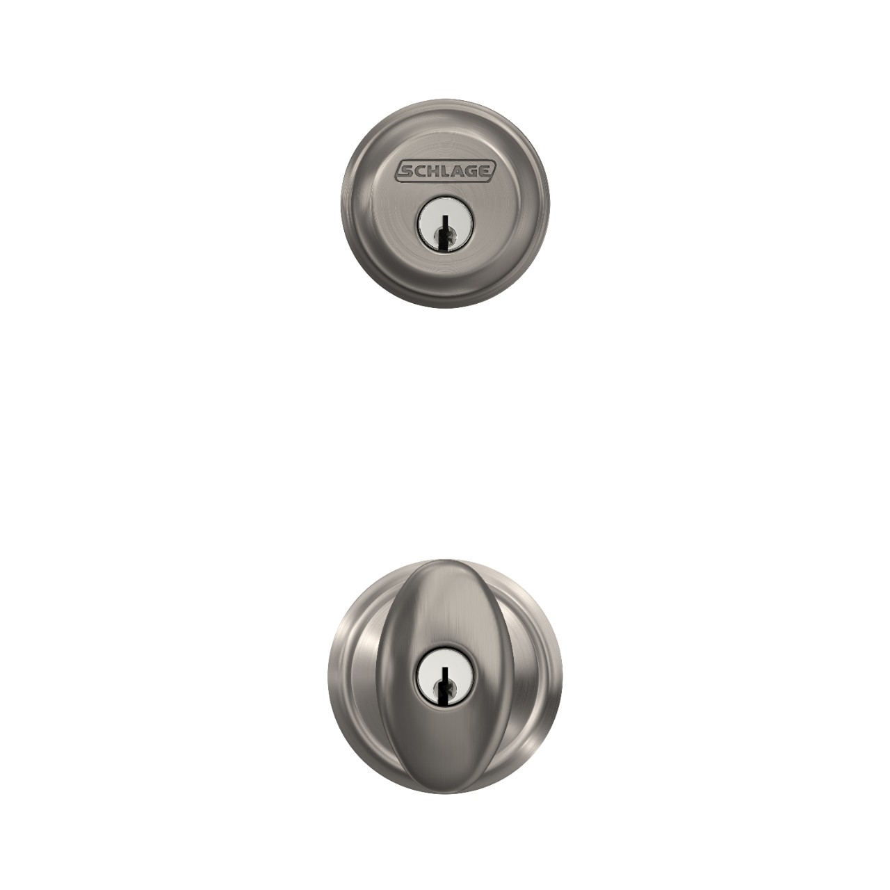 Single Cylinder Deadbolt and Siena Knob Keyed Entry Lock
