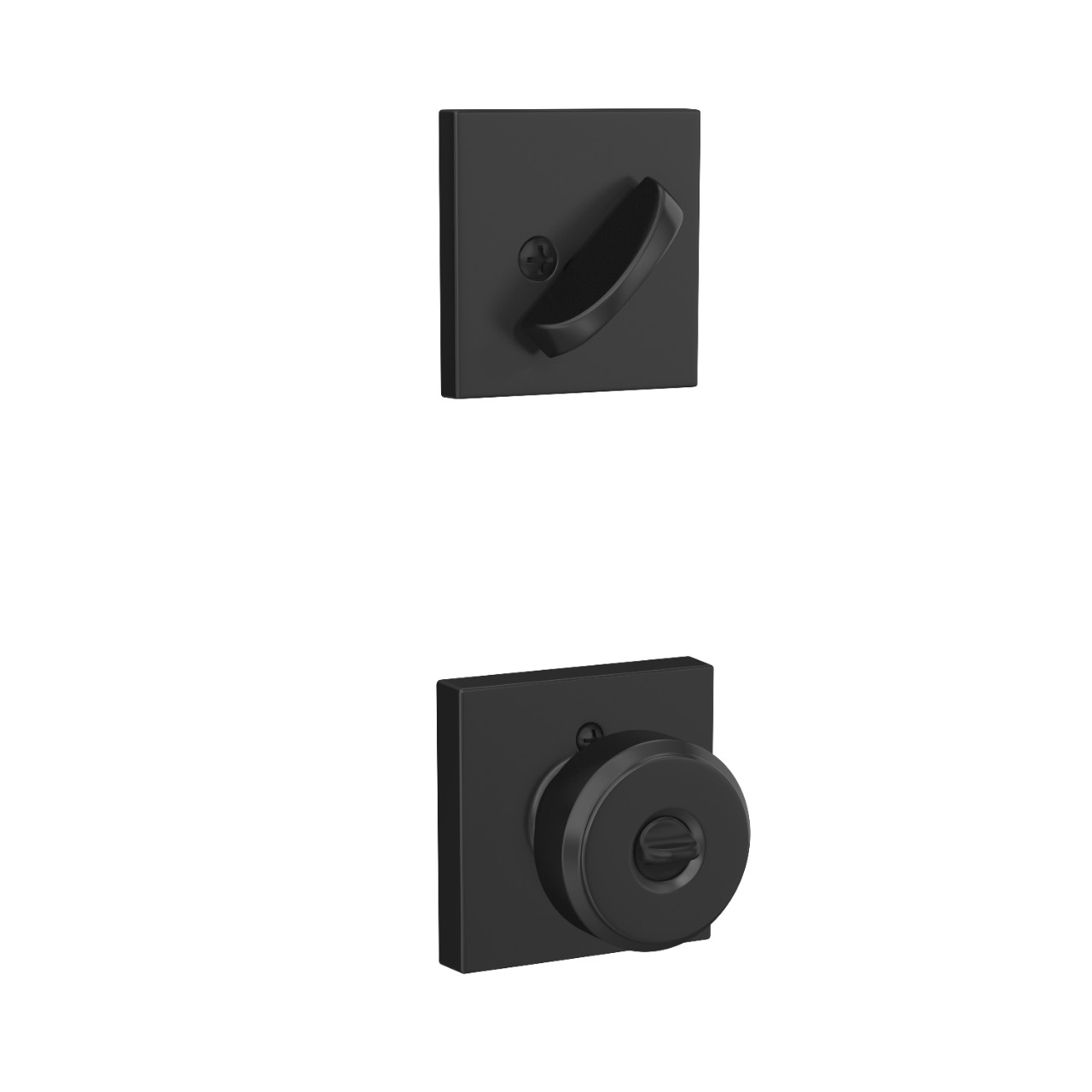 Single Cylinder Deadbolt and Bowery Knob Keyed Entry Lock with Collins Trim
