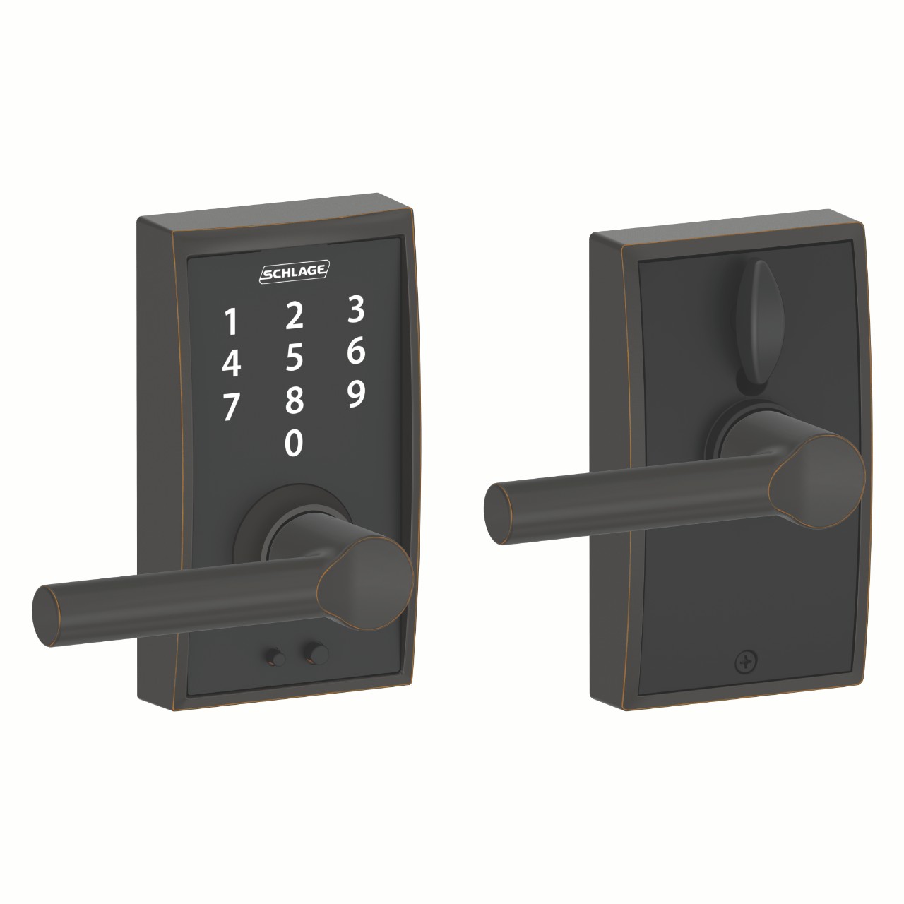 Schlage Touch™ Keyless Touchscreen Lever with Broadway Lever
