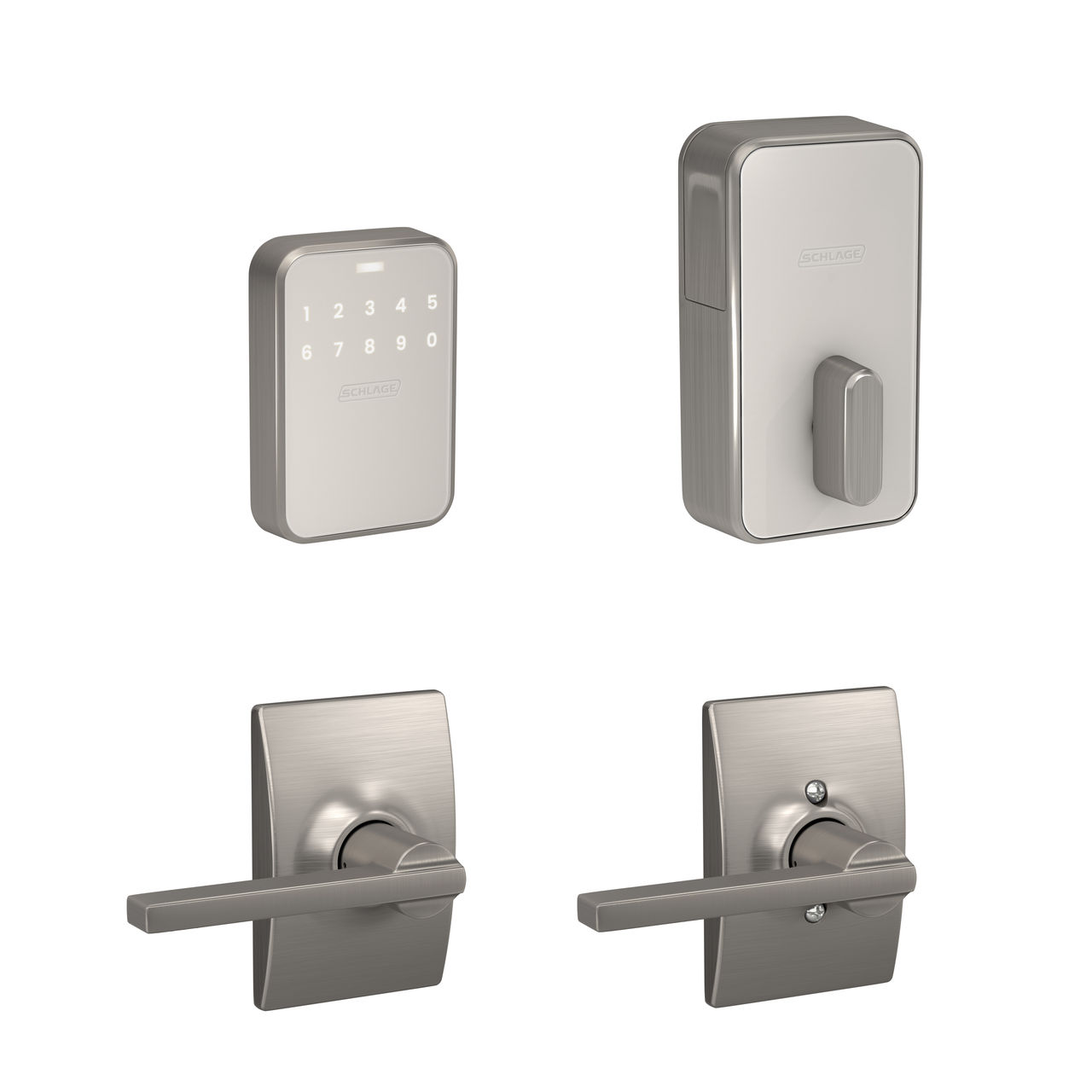 Schlage Sense Pro™ Smart Deadbolt and Latitude Lever with Century Trim