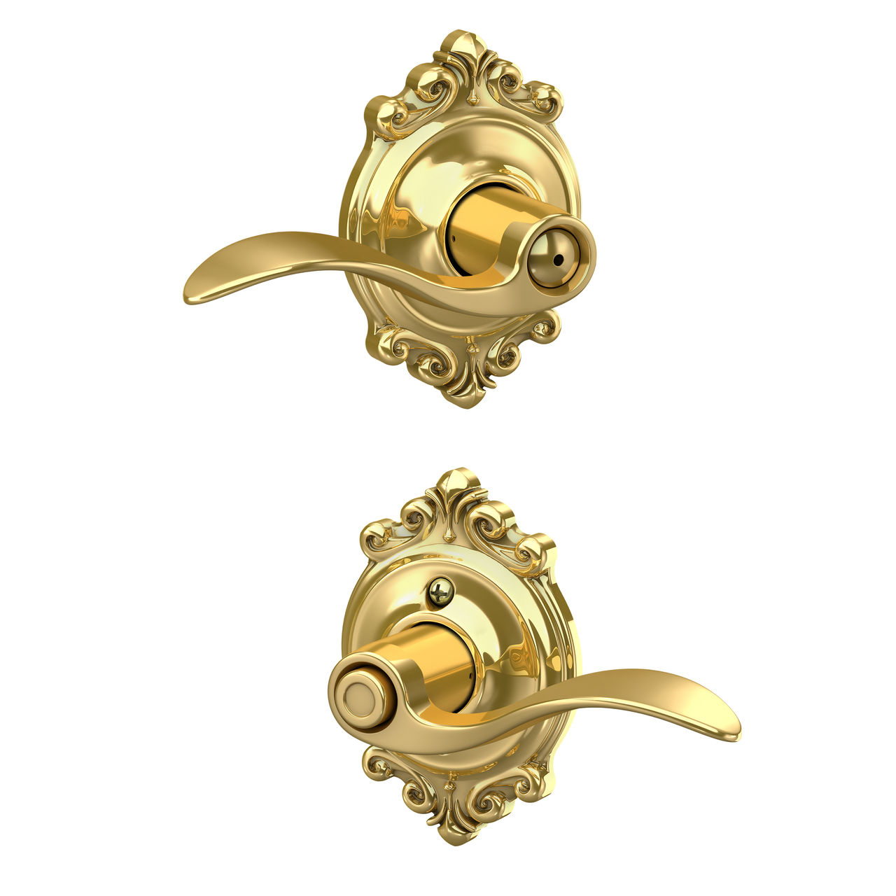 Accent Lever Bed & Bath Lock