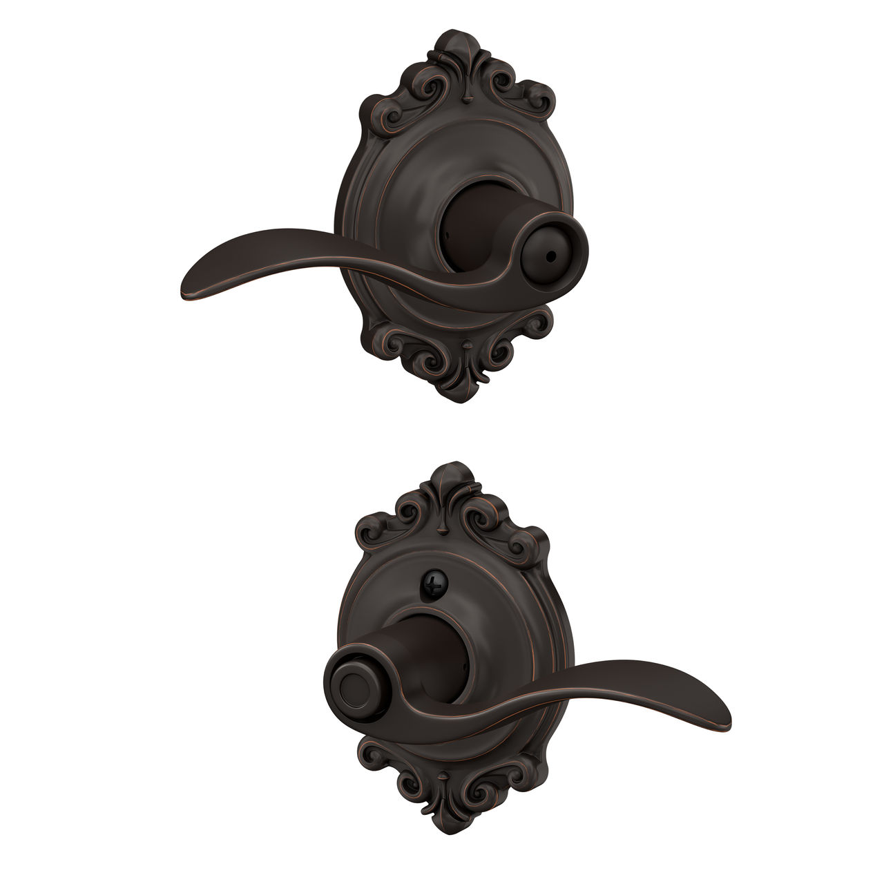 Accent Lever Bed & Bath Lock