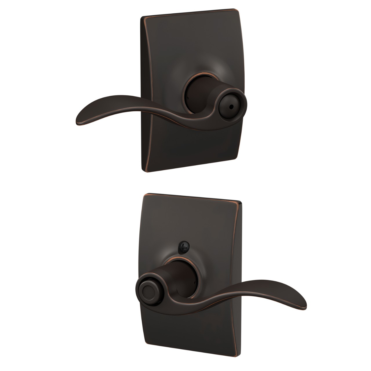 Accent Lever Bed & Bath Lock