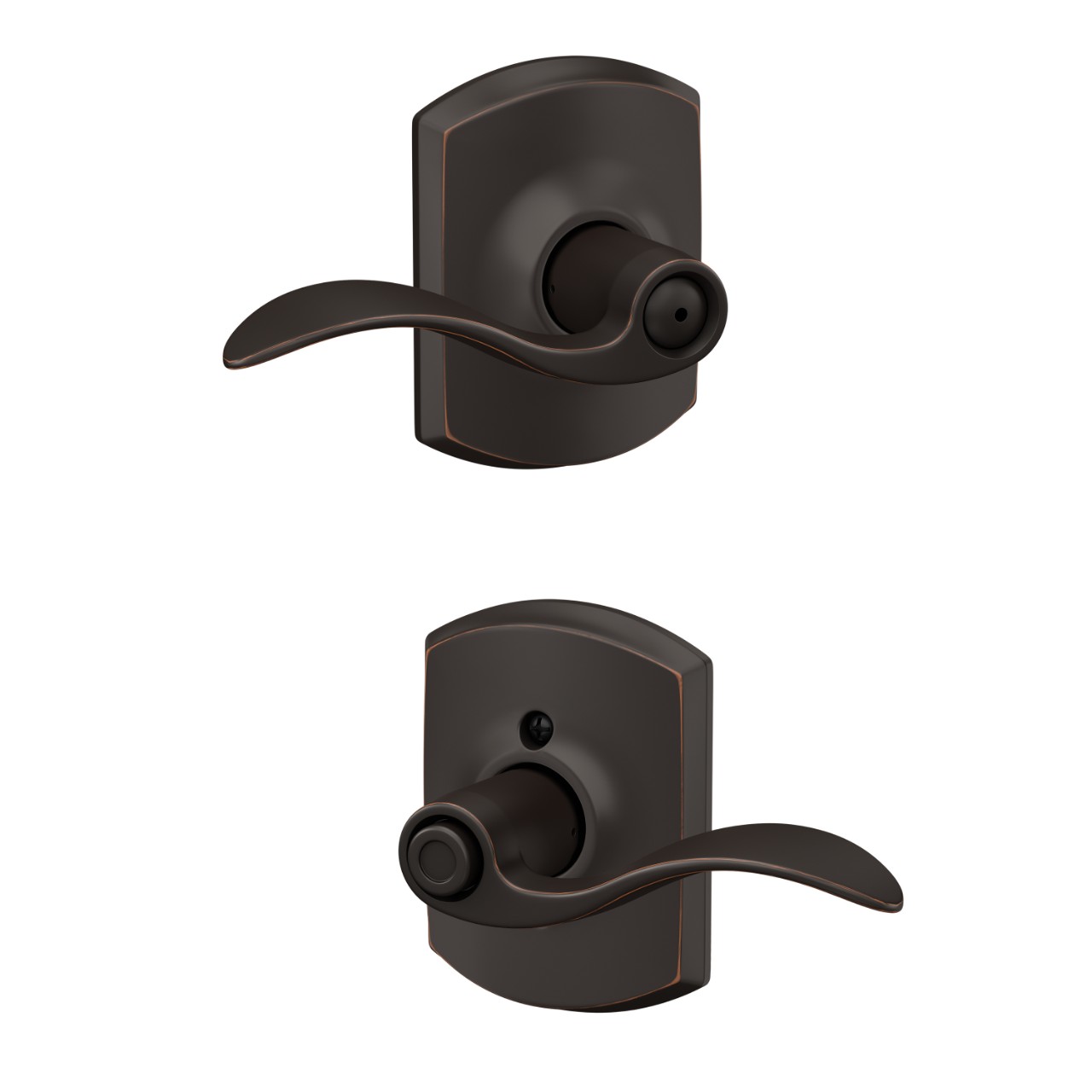 Accent Lever Bed & Bath Lock